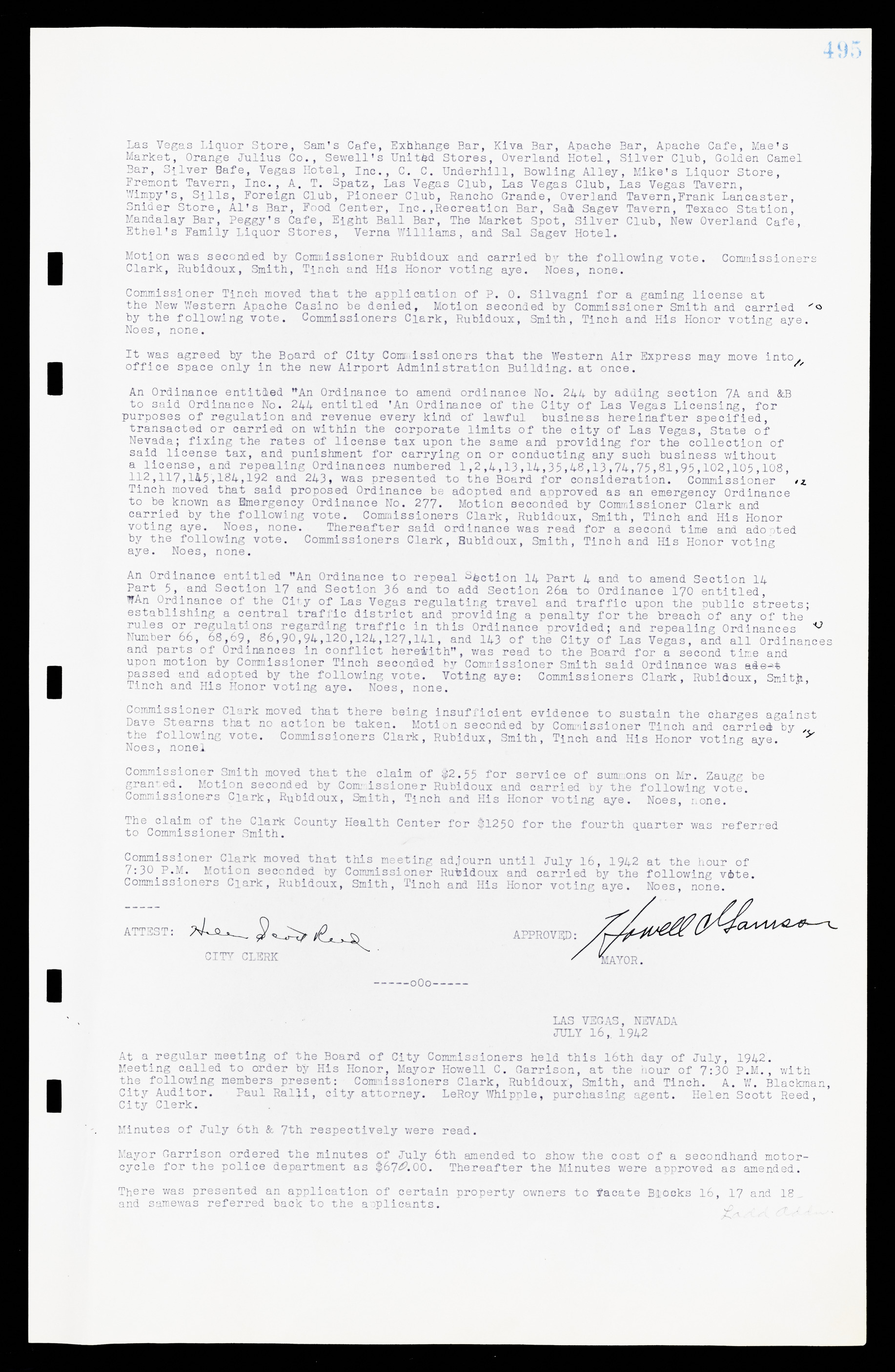 Las Vegas City Commission Minutes, February 17, 1937 to August 4, 1942, lvc000004-523