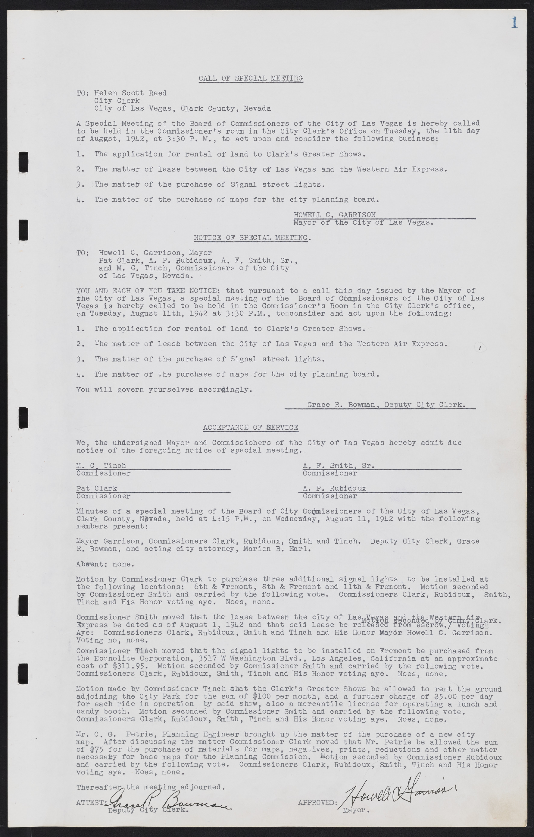 Las Vegas City Commission Minutes, August 11, 1942 to December 30, 1946, lvc000005-9