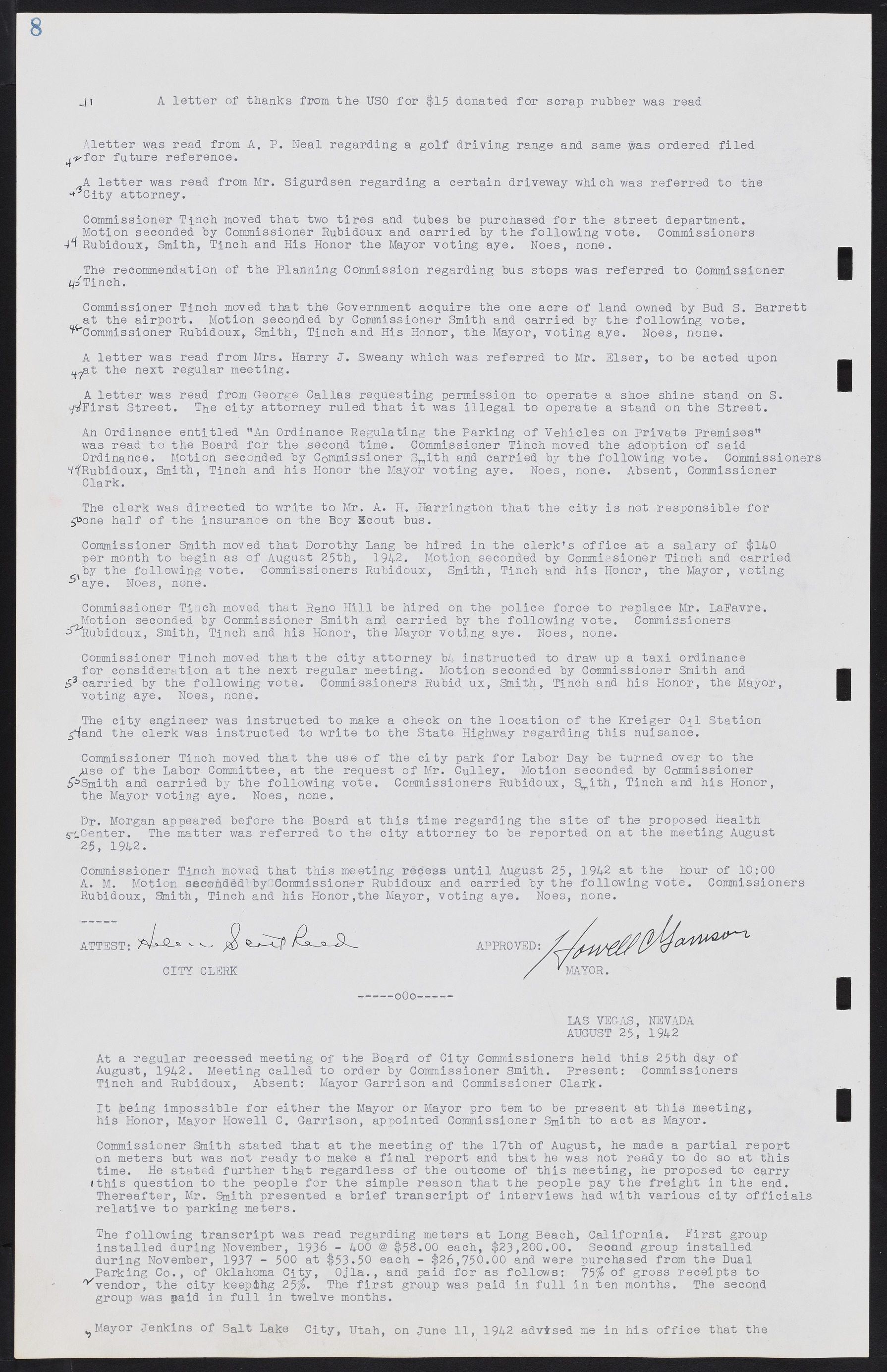 Las Vegas City Commission Minutes, August 11, 1942 to December 30, 1946, lvc000005-16