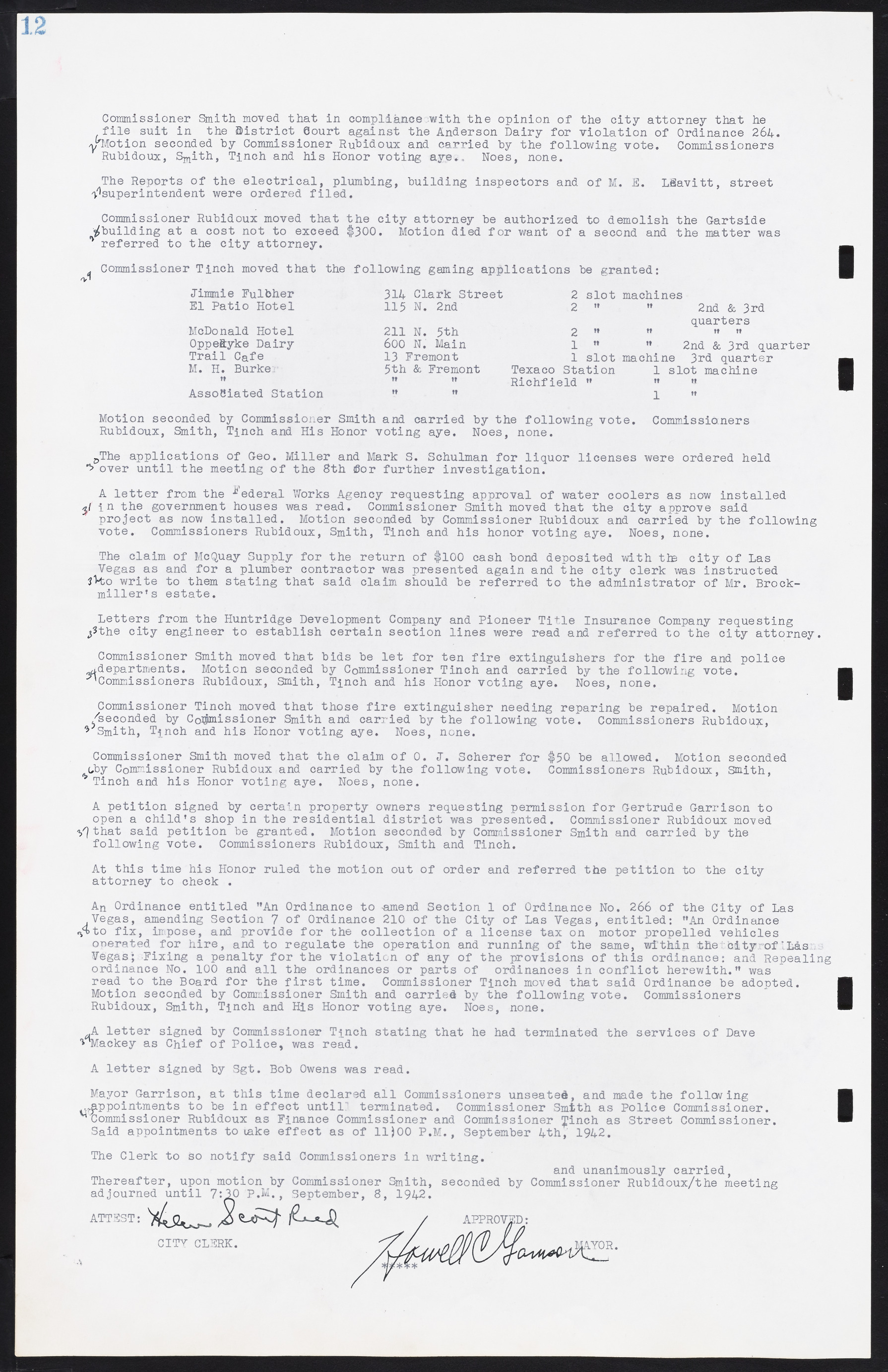 Las Vegas City Commission Minutes, August 11, 1942 to December 30, 1946, lvc000005-20
