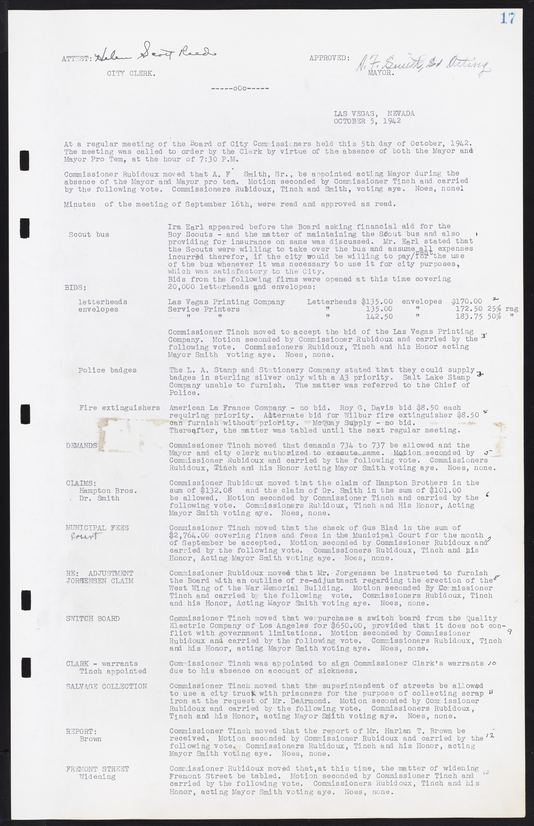 Las Vegas City Commission Minutes, August 11, 1942 to December 30, 1946, lvc000005-26