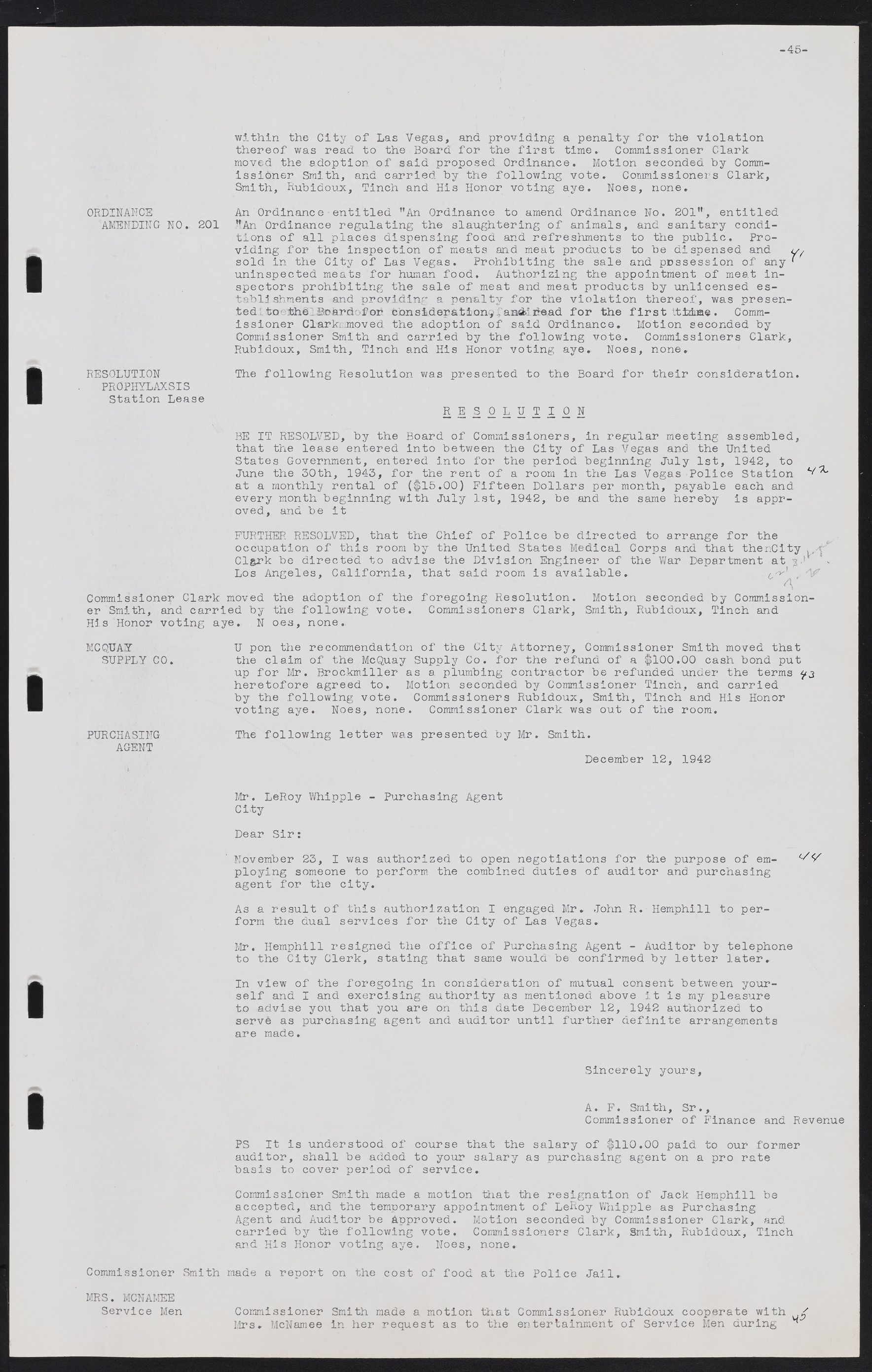 Las Vegas City Commission Minutes, August 11, 1942 to December 30, 1946, lvc000005-55