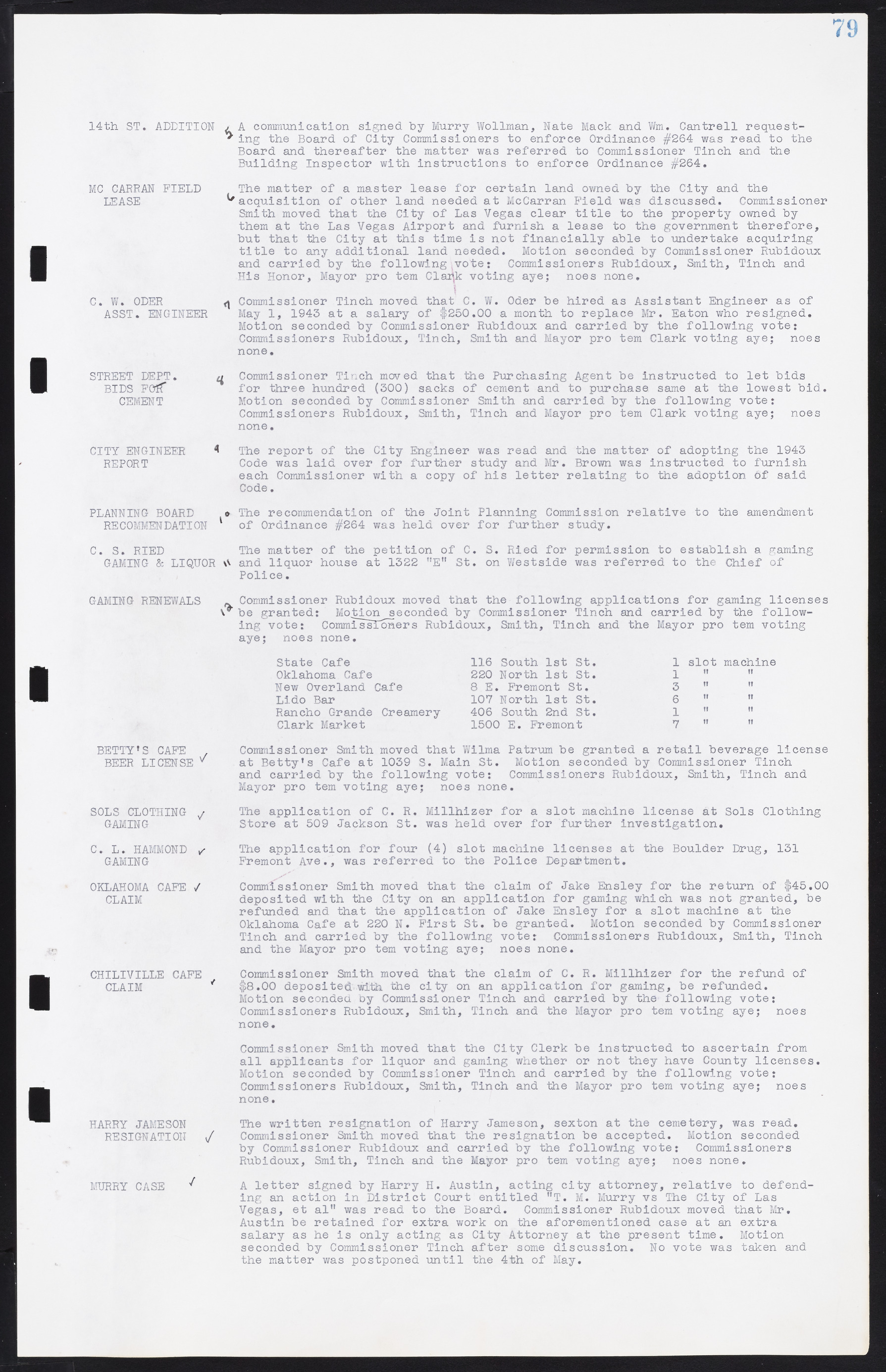 Las Vegas City Commission Minutes, August 11, 1942 to December 30, 1946, lvc000005-91