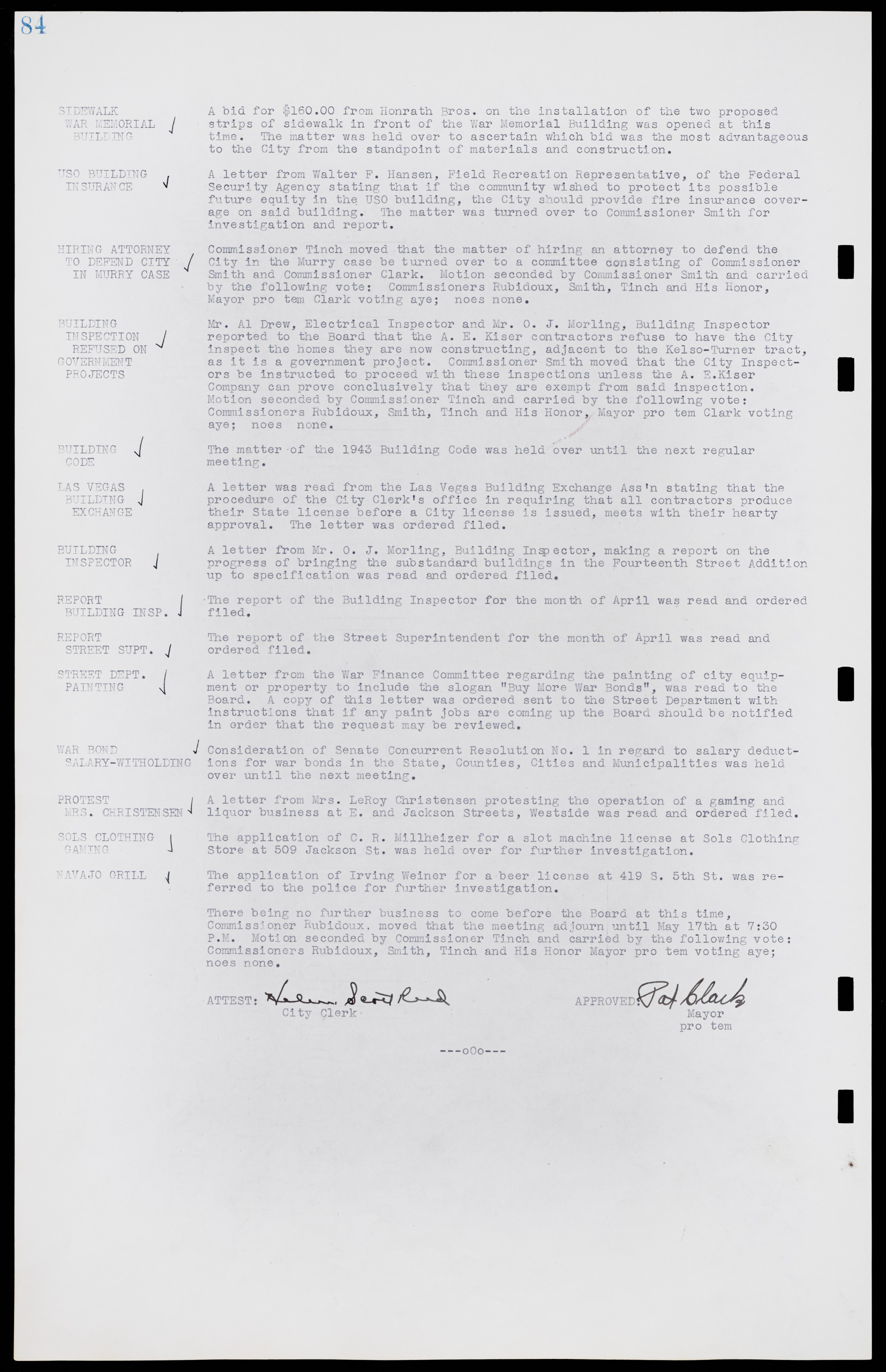 Las Vegas City Commission Minutes, August 11, 1942 to December 30, 1946, lvc000005-96
