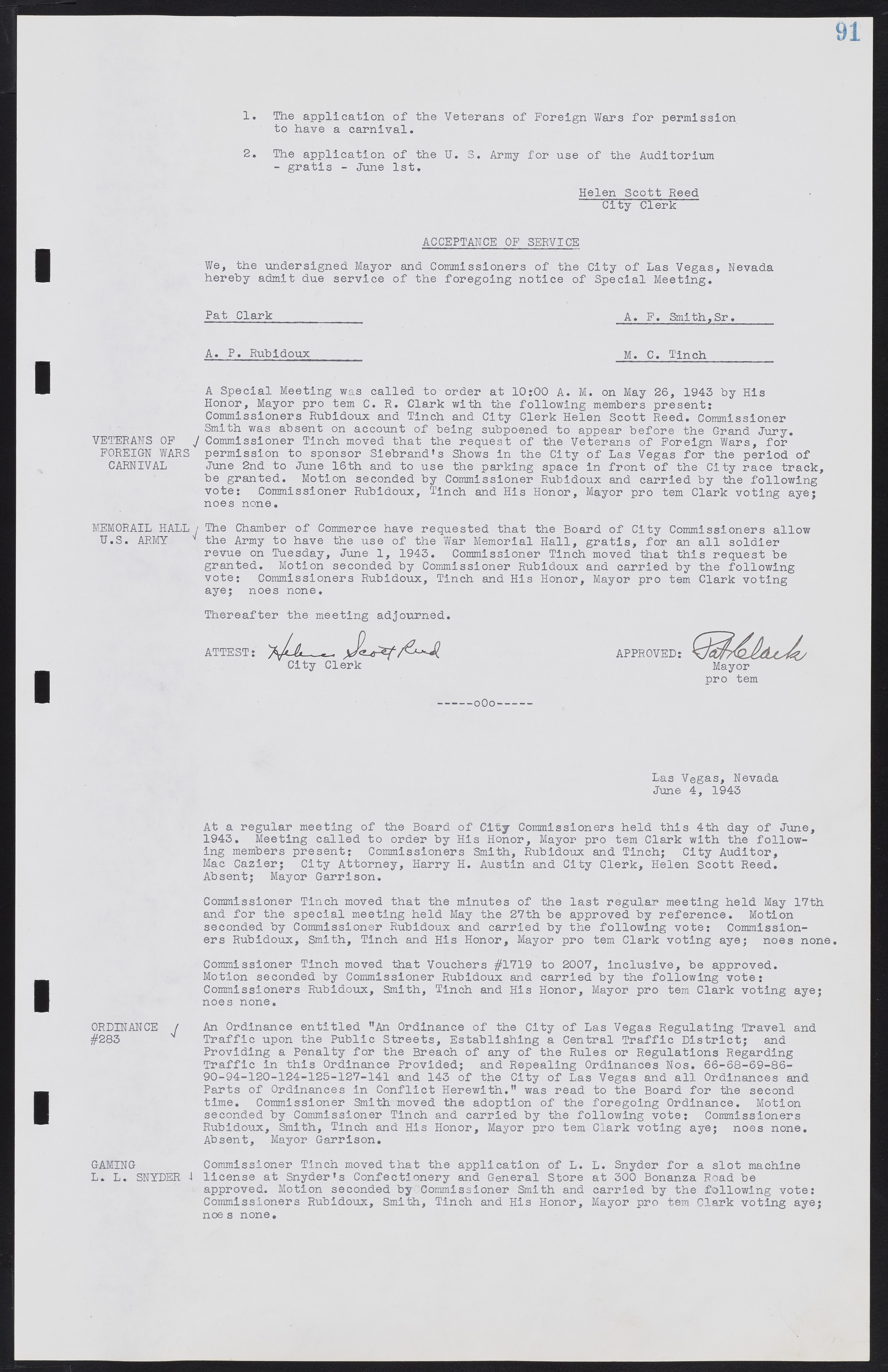 Las Vegas City Commission Minutes, August 11, 1942 to December 30, 1946, lvc000005-103