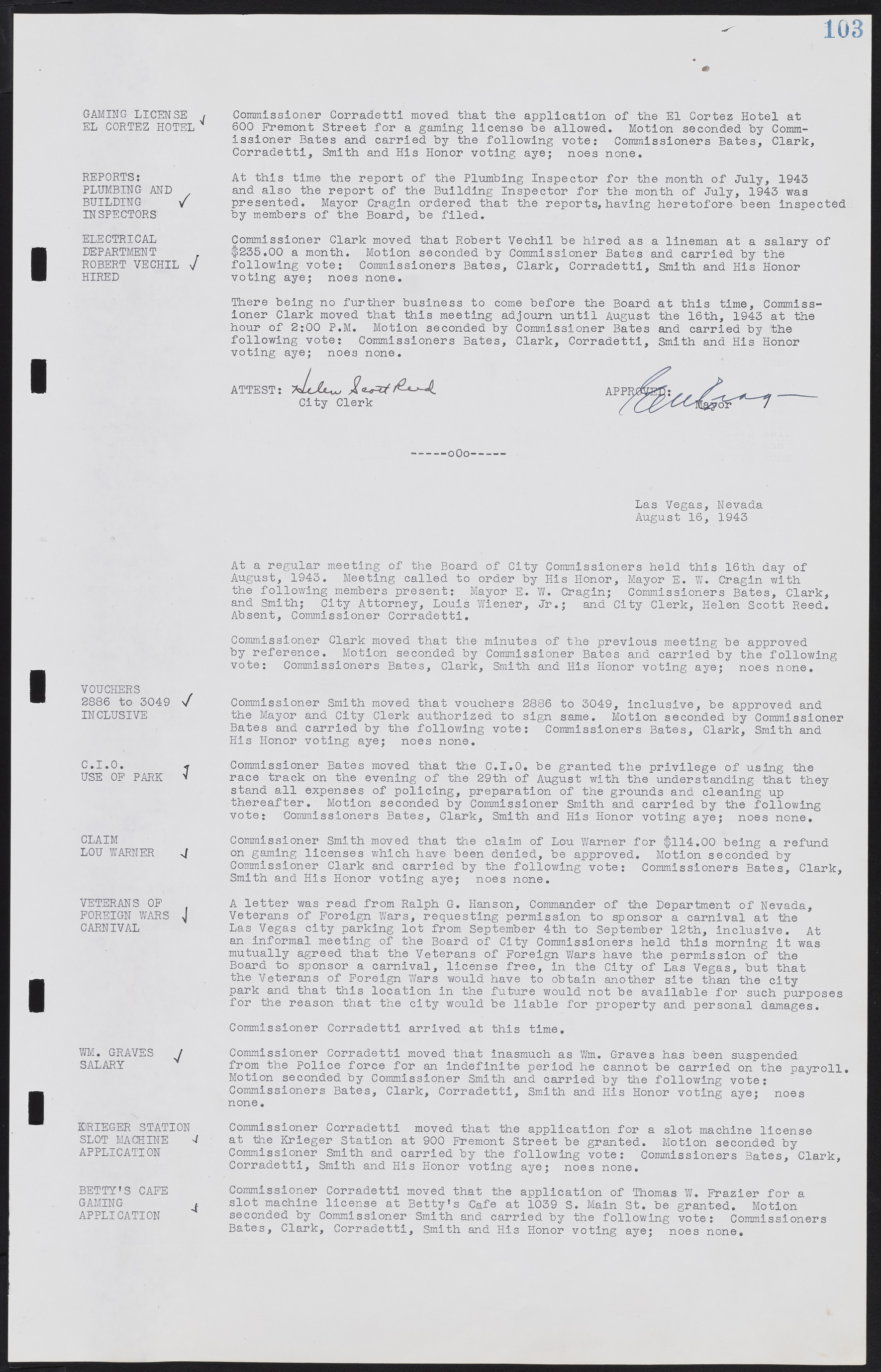 Las Vegas City Commission Minutes, August 11, 1942 to December 30, 1946, lvc000005-117