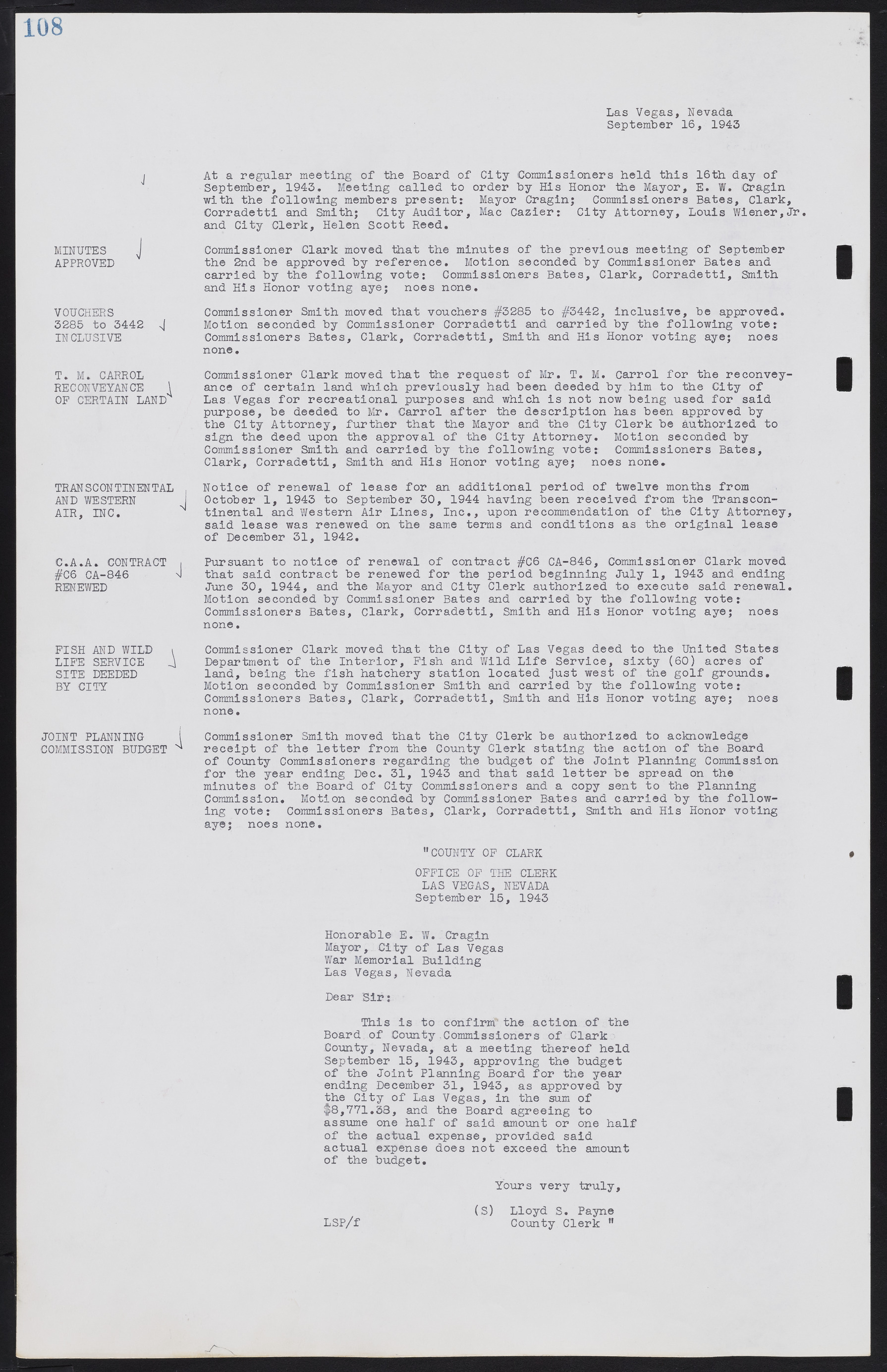 Las Vegas City Commission Minutes, August 11, 1942 to December 30, 1946, lvc000005-122