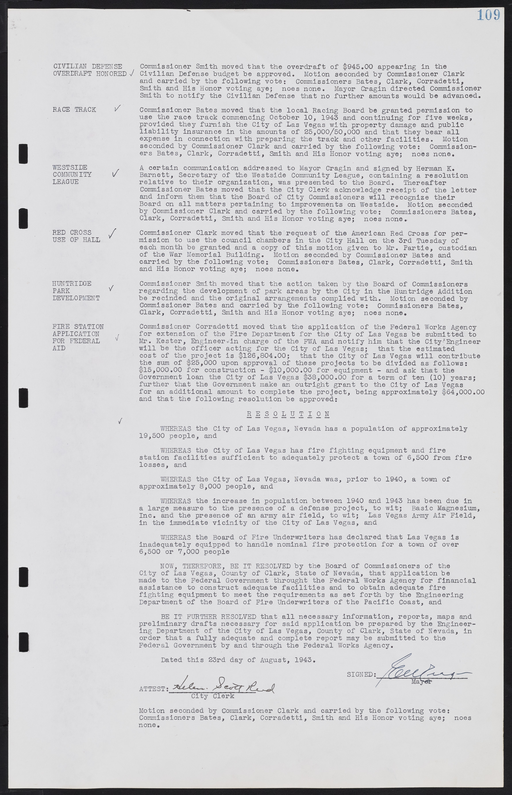 Las Vegas City Commission Minutes, August 11, 1942 to December 30, 1946, lvc000005-123