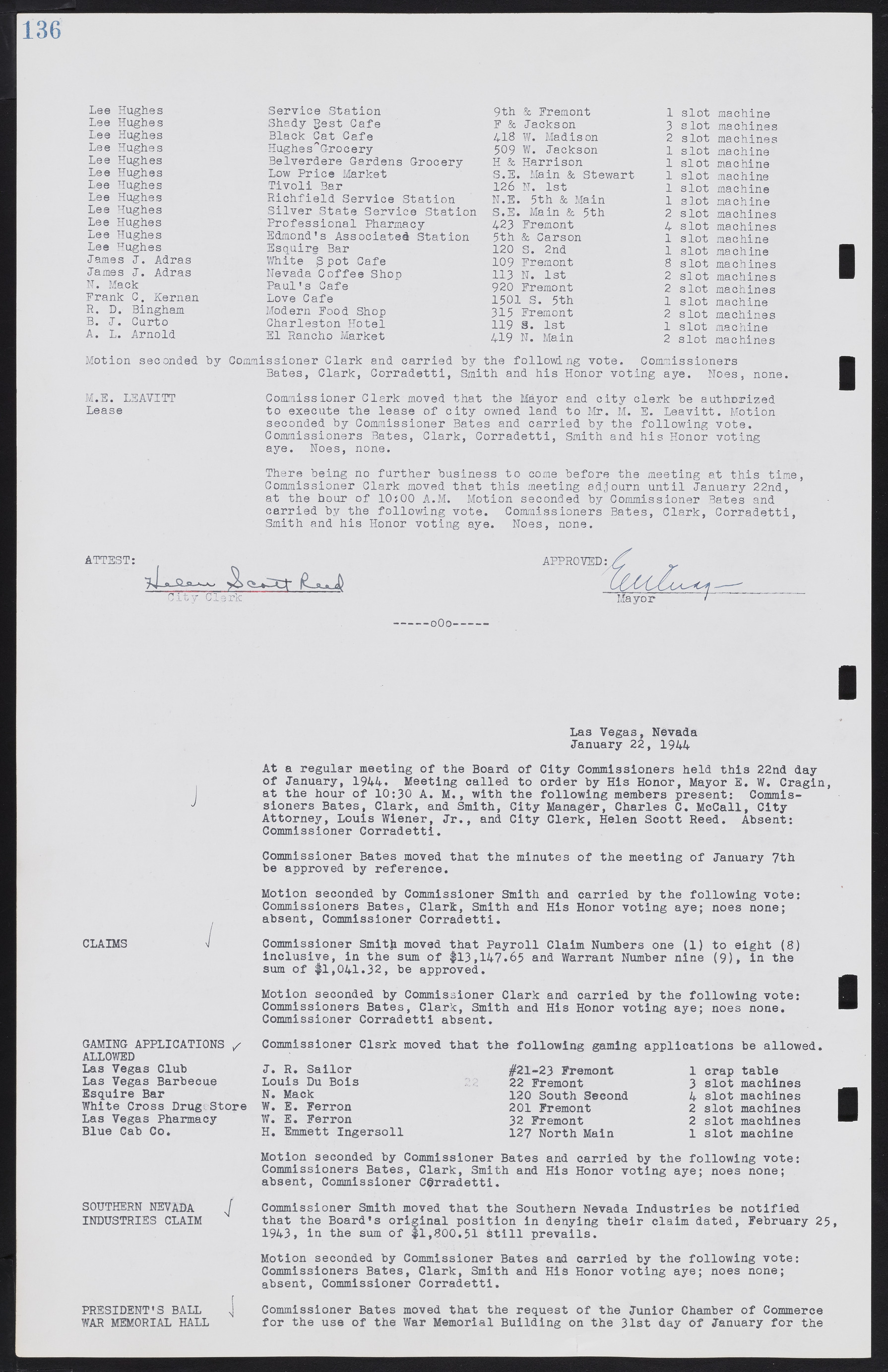 Las Vegas City Commission Minutes, August 11, 1942 to December 30, 1946, lvc000005-153