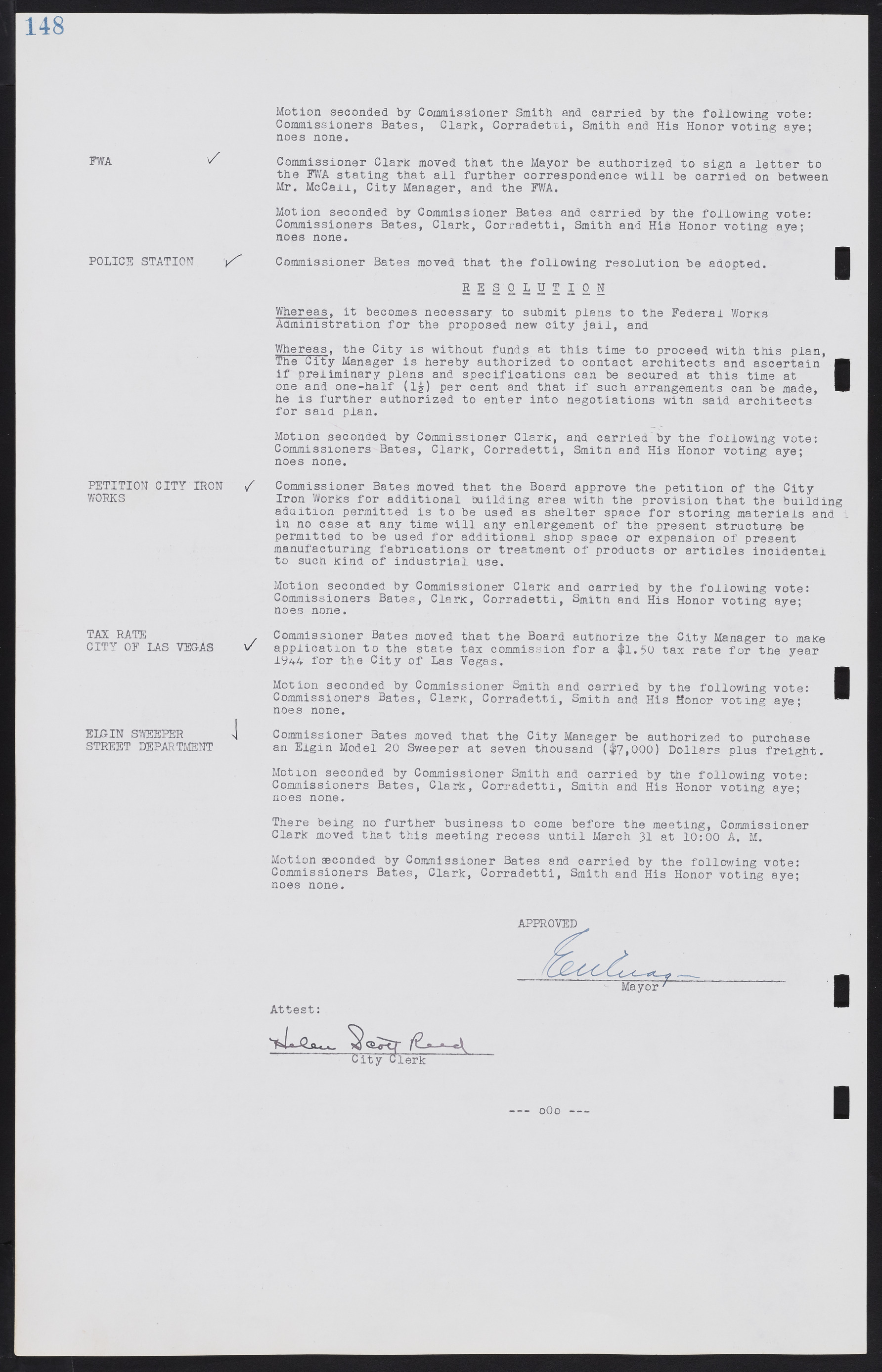 Las Vegas City Commission Minutes, August 11, 1942 to December 30, 1946, lvc000005-165