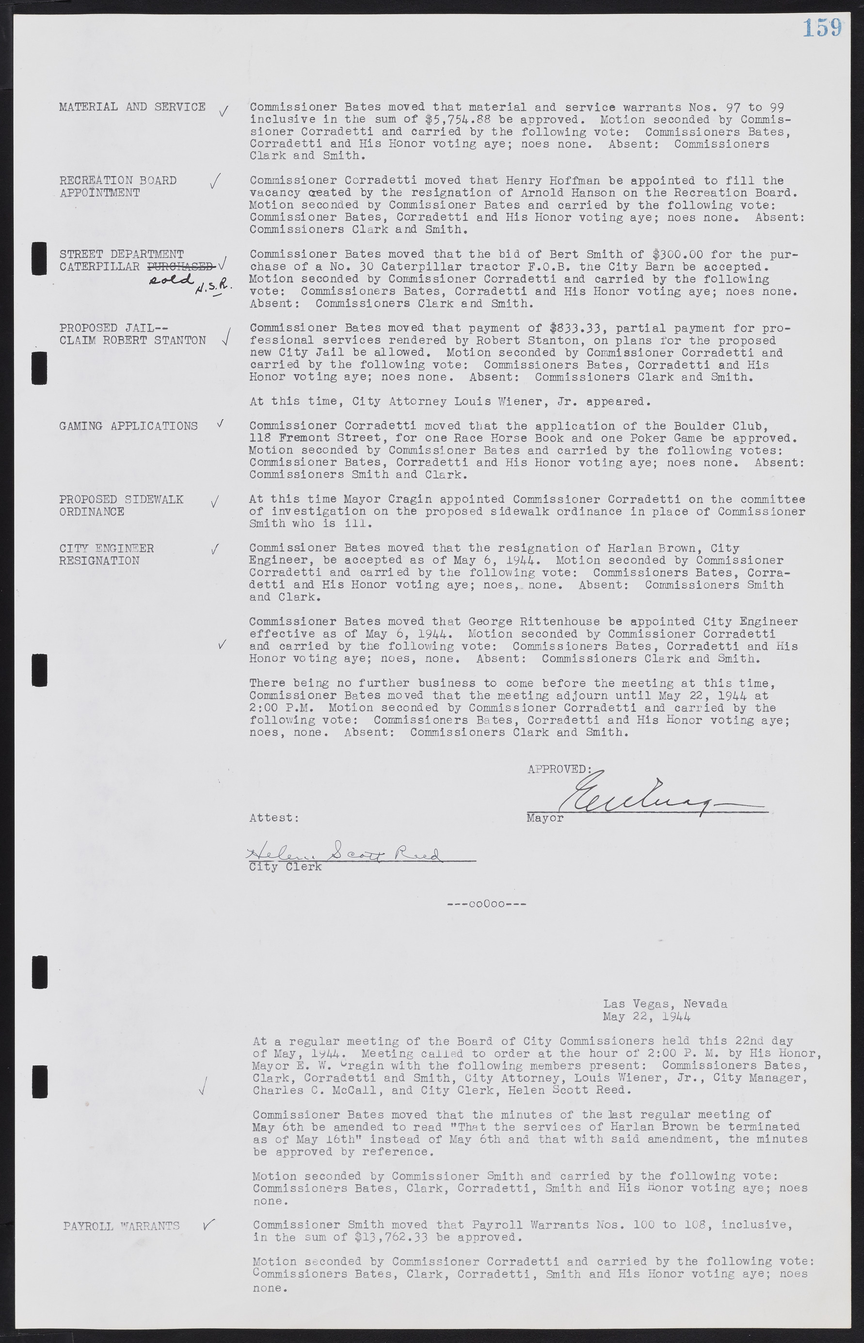 Las Vegas City Commission Minutes, August 11, 1942 to December 30, 1946, lvc000005-176