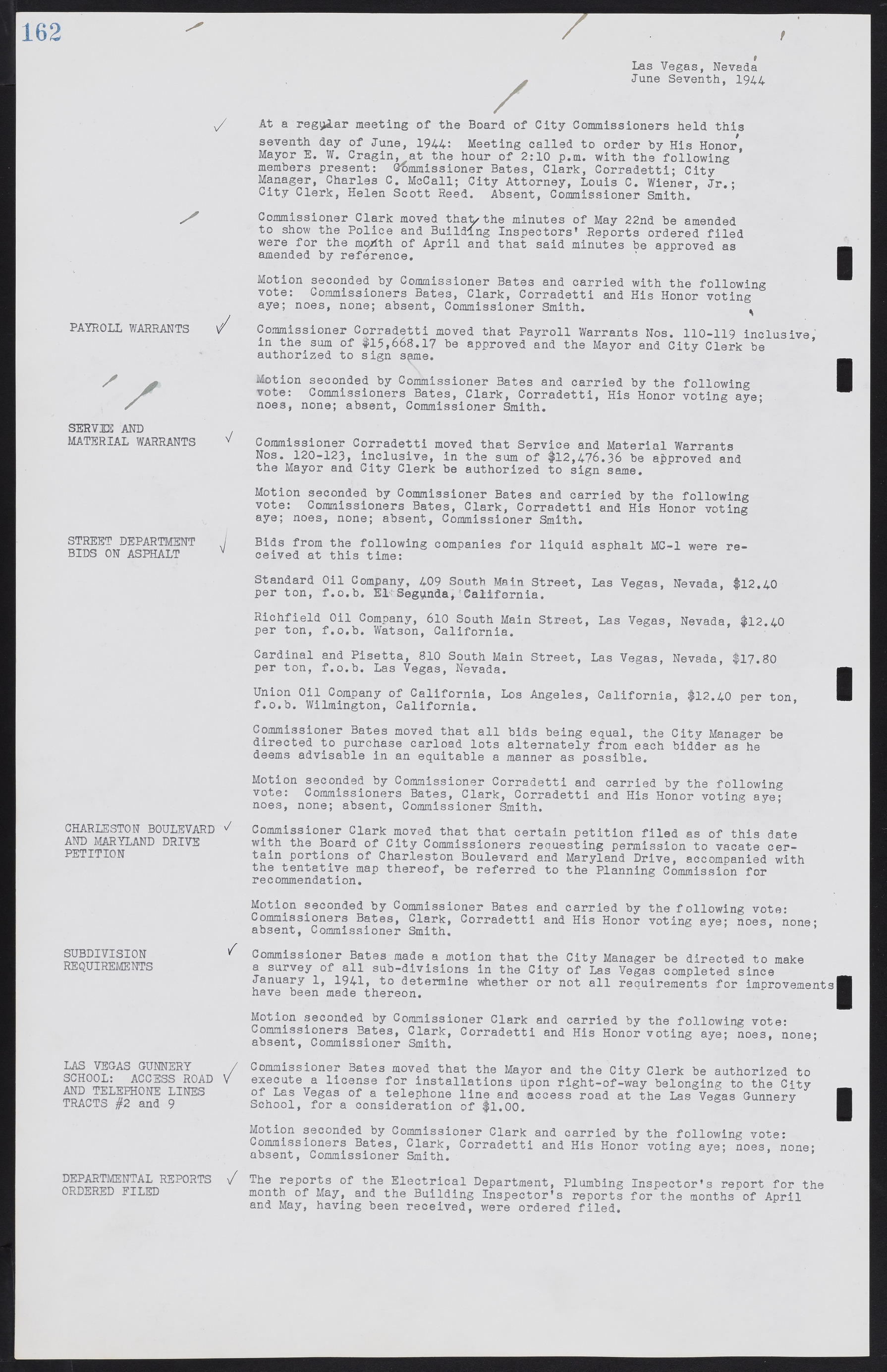 Las Vegas City Commission Minutes, August 11, 1942 to December 30, 1946, lvc000005-179