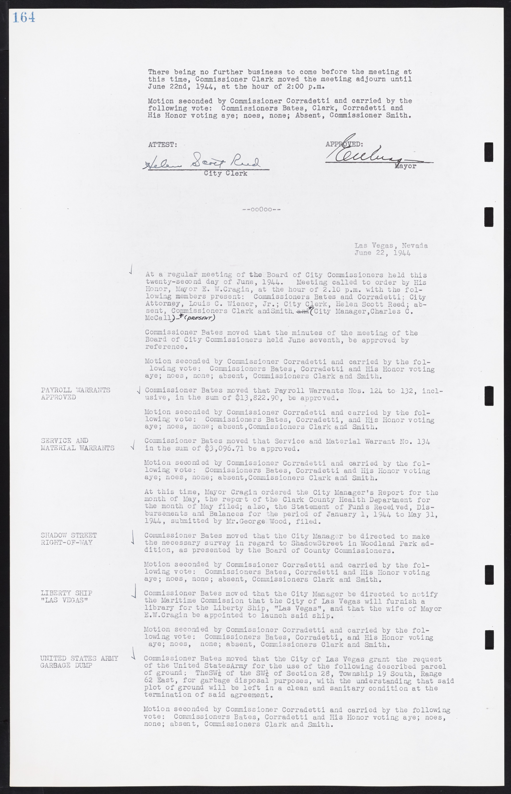 Las Vegas City Commission Minutes, August 11, 1942 to December 30, 1946, lvc000005-181