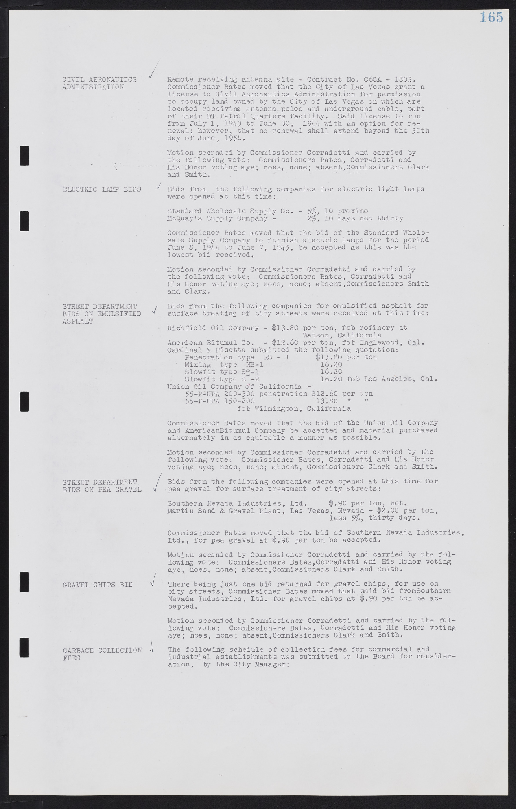Las Vegas City Commission Minutes, August 11, 1942 to December 30, 1946, lvc000005-182