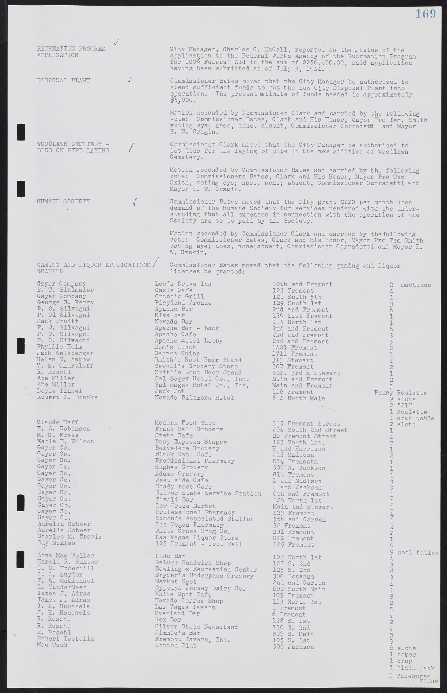 Las Vegas City Commission Minutes, August 11, 1942 to December 30, 1946, lvc000005-186