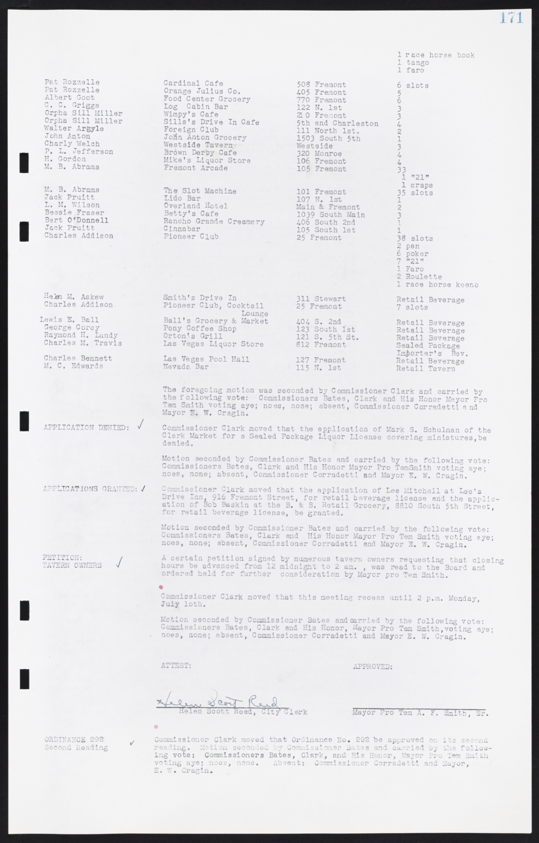 Las Vegas City Commission Minutes, August 11, 1942 to December 30, 1946, lvc000005-190