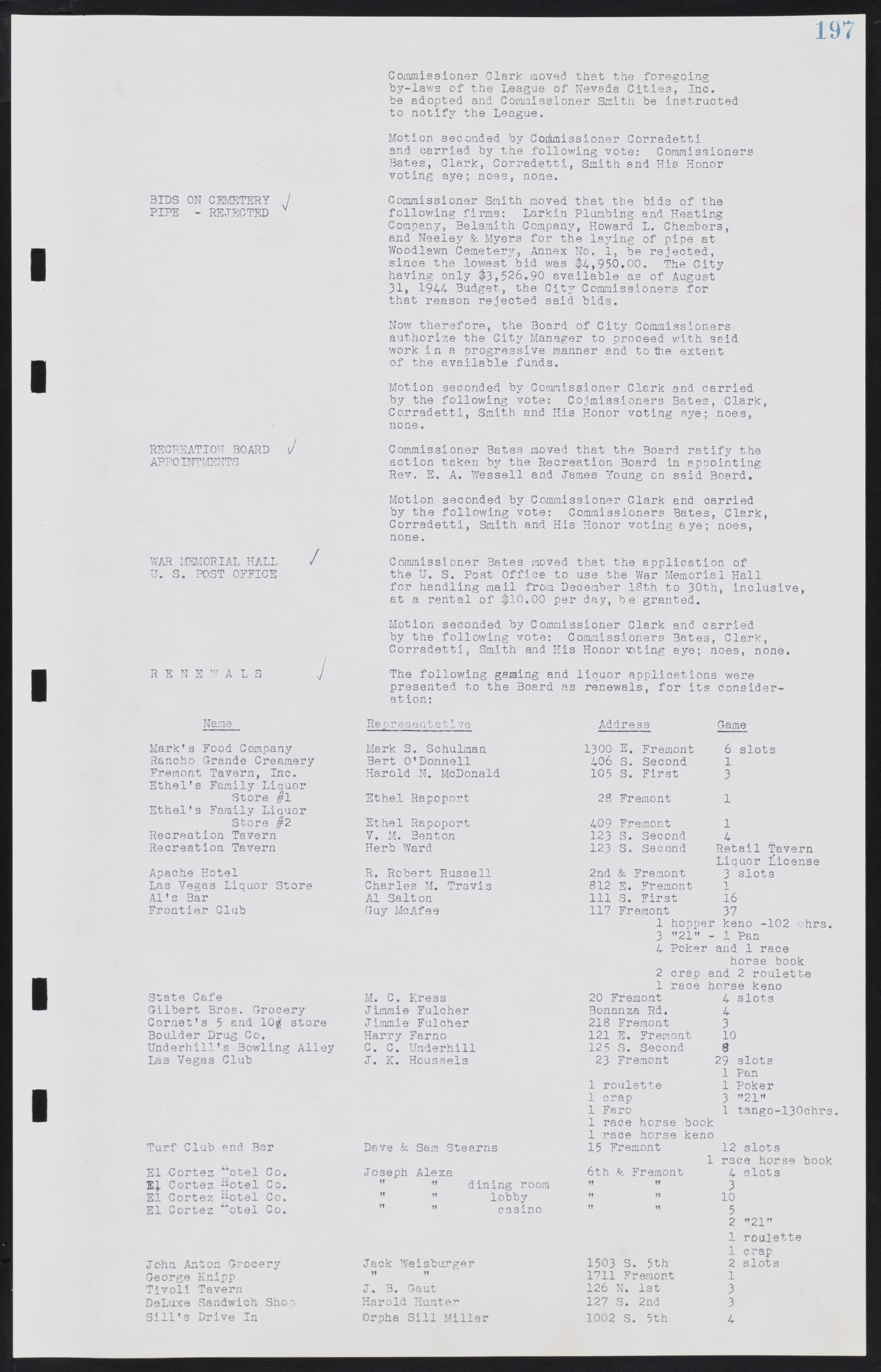 Las Vegas City Commission Minutes, August 11, 1942 to December 30, 1946, lvc000005-216