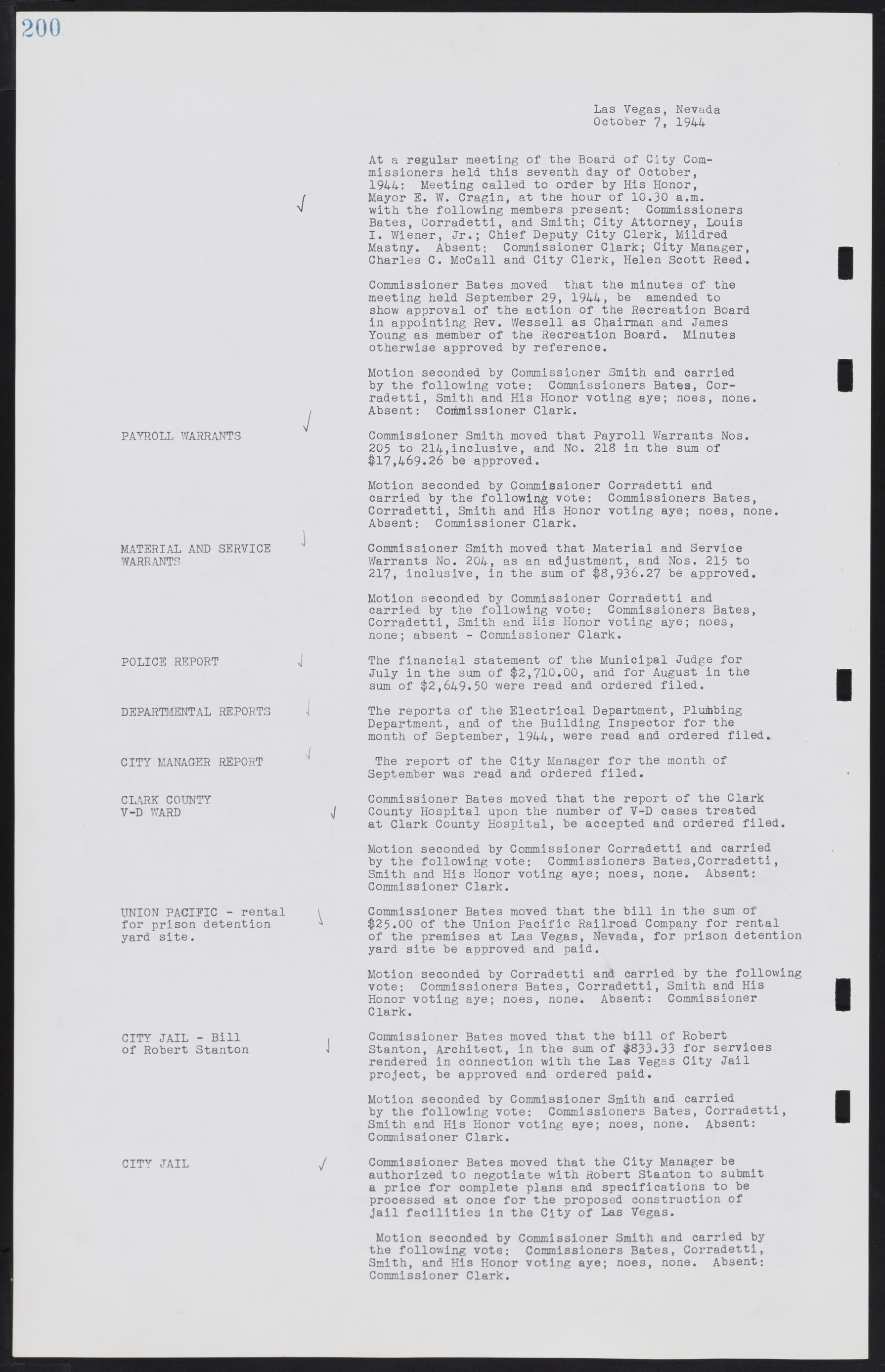 Las Vegas City Commission Minutes, August 11, 1942 to December 30, 1946, lvc000005-219