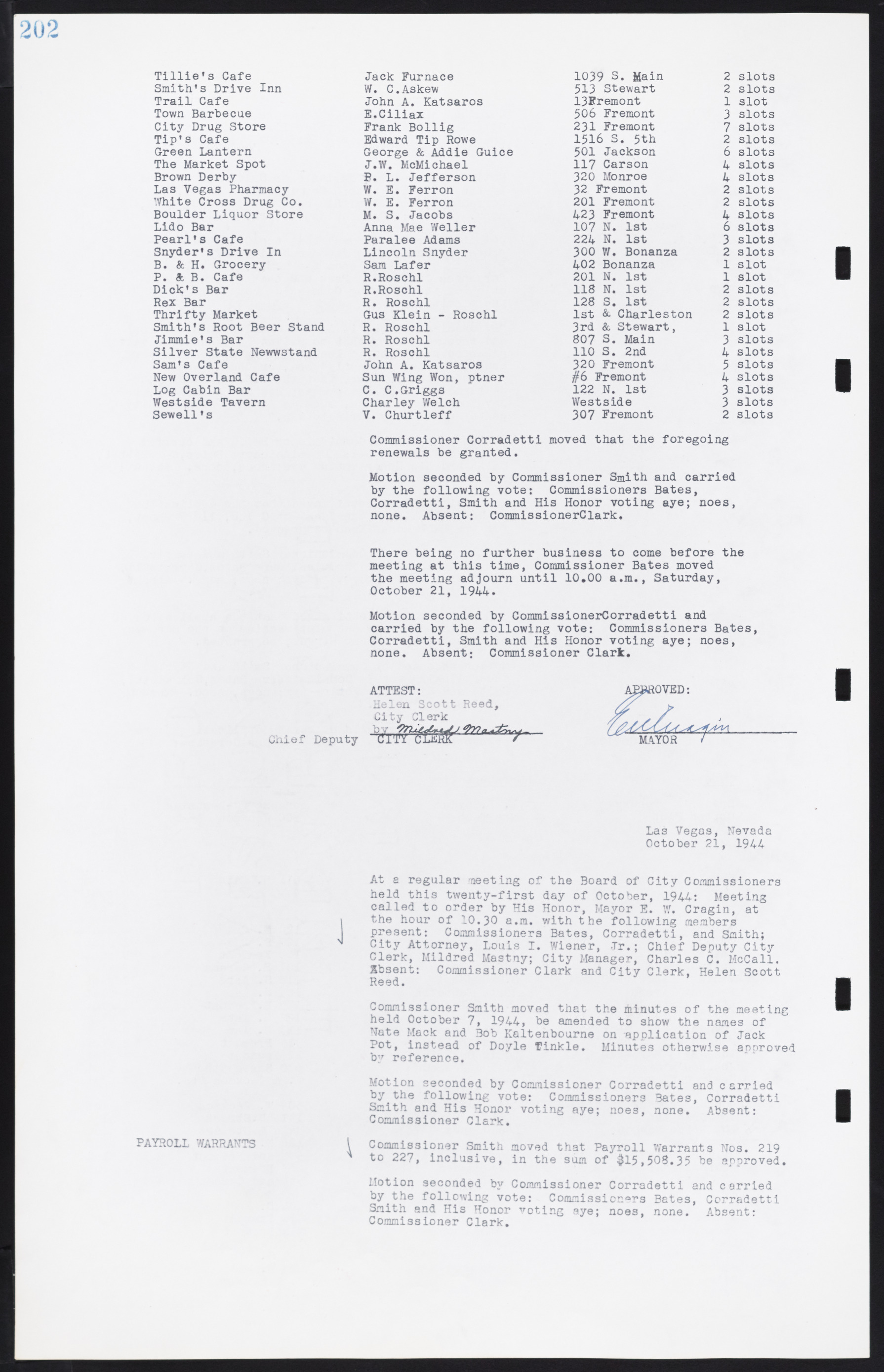 Las Vegas City Commission Minutes, August 11, 1942 to December 30, 1946, lvc000005-221