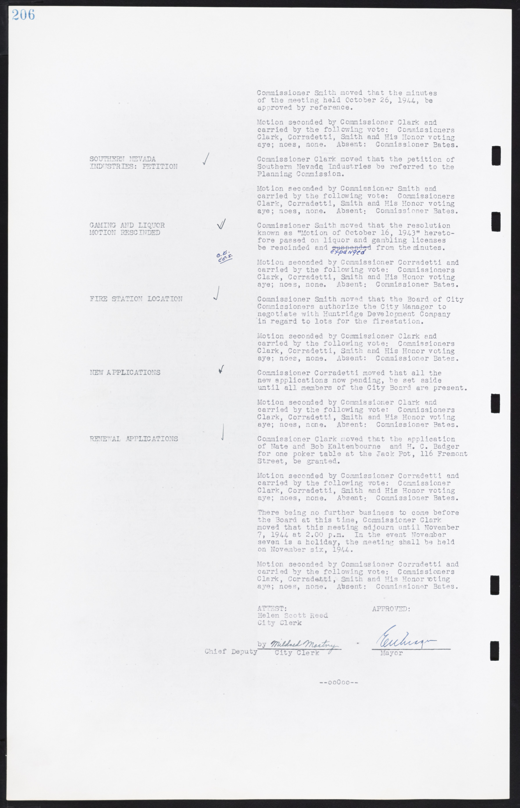 Las Vegas City Commission Minutes, August 11, 1942 to December 30, 1946, lvc000005-225