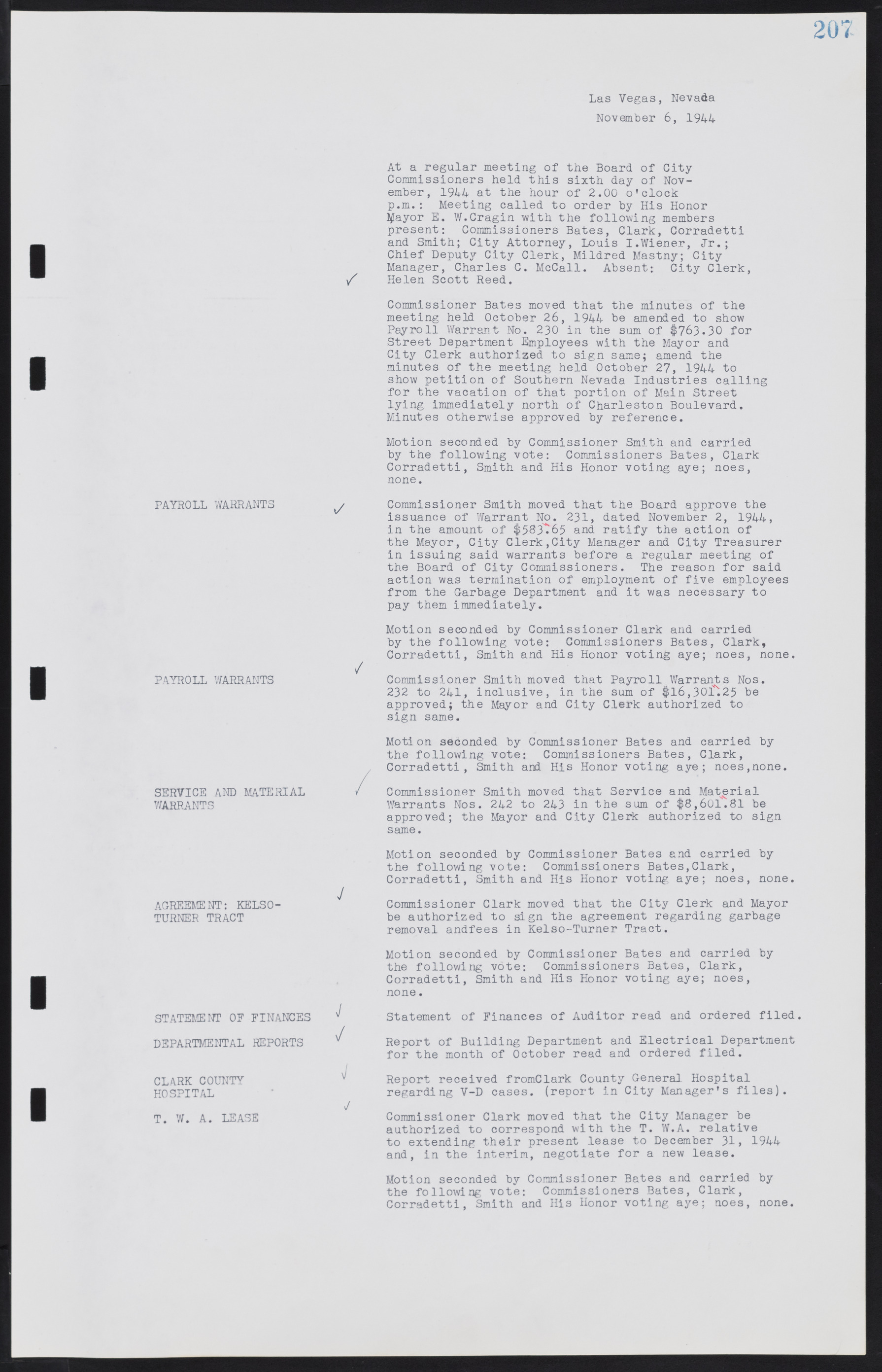 Las Vegas City Commission Minutes, August 11, 1942 to December 30, 1946, lvc000005-226