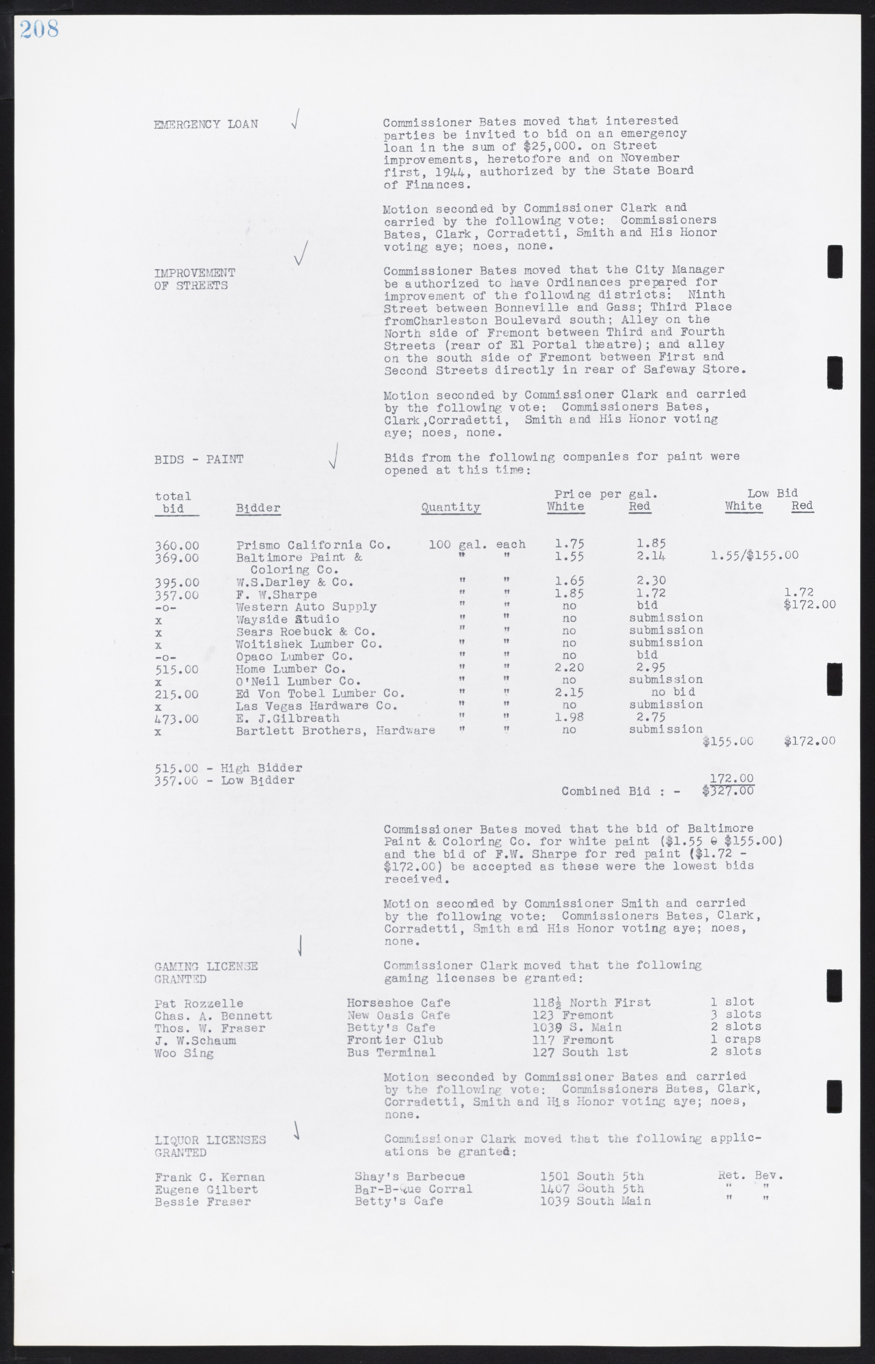 Las Vegas City Commission Minutes, August 11, 1942 to December 30, 1946, lvc000005-227