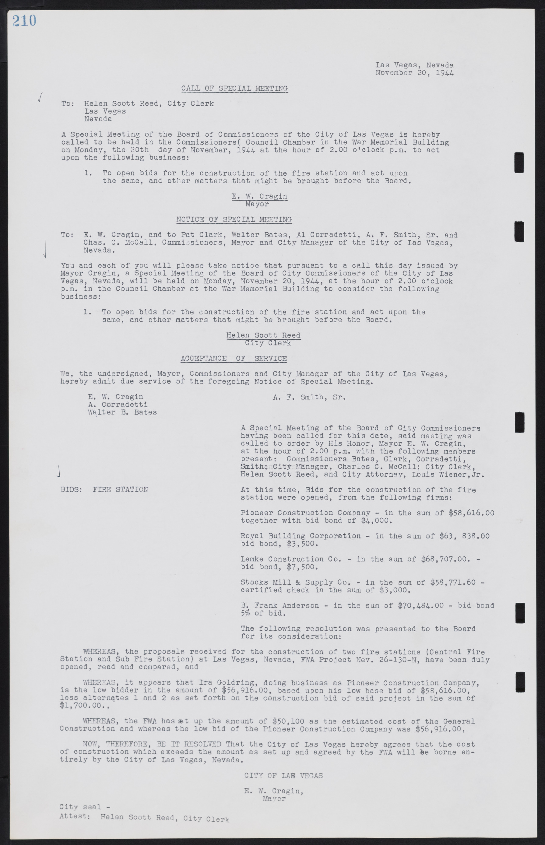 Las Vegas City Commission Minutes, August 11, 1942 to December 30, 1946, lvc000005-229