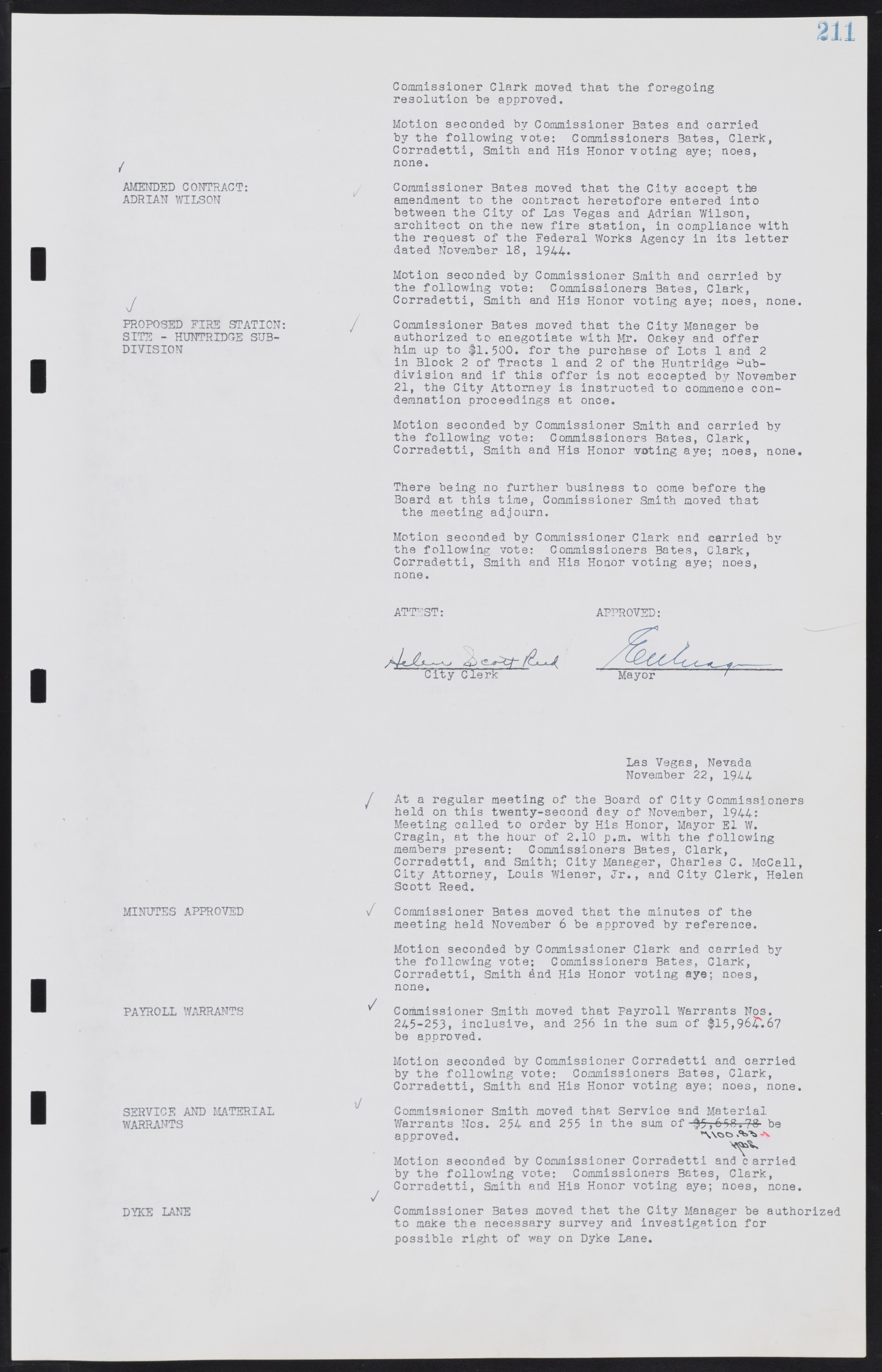 Las Vegas City Commission Minutes, August 11, 1942 to December 30, 1946, lvc000005-230