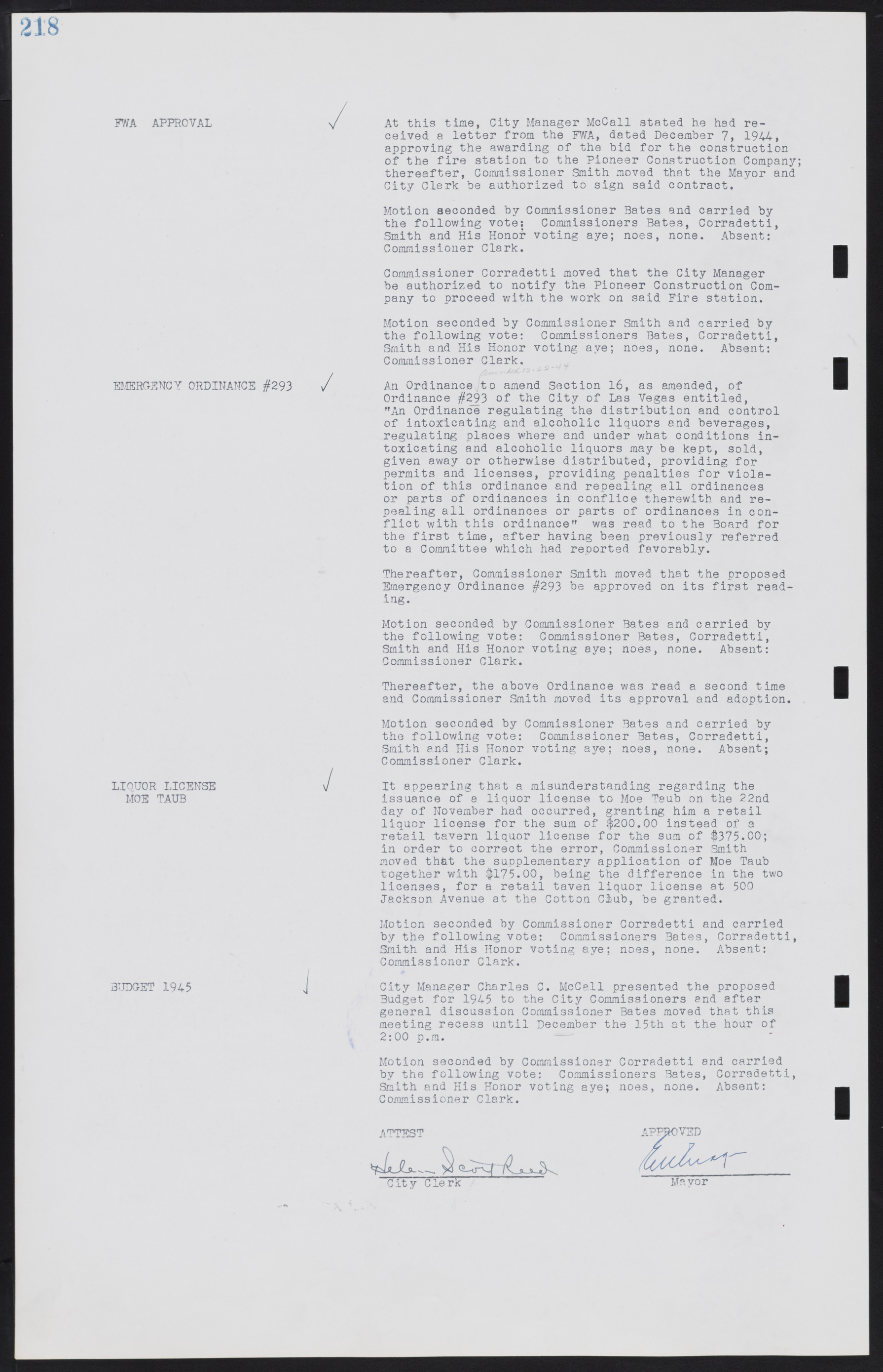 Las Vegas City Commission Minutes, August 11, 1942 to December 30, 1946, lvc000005-238