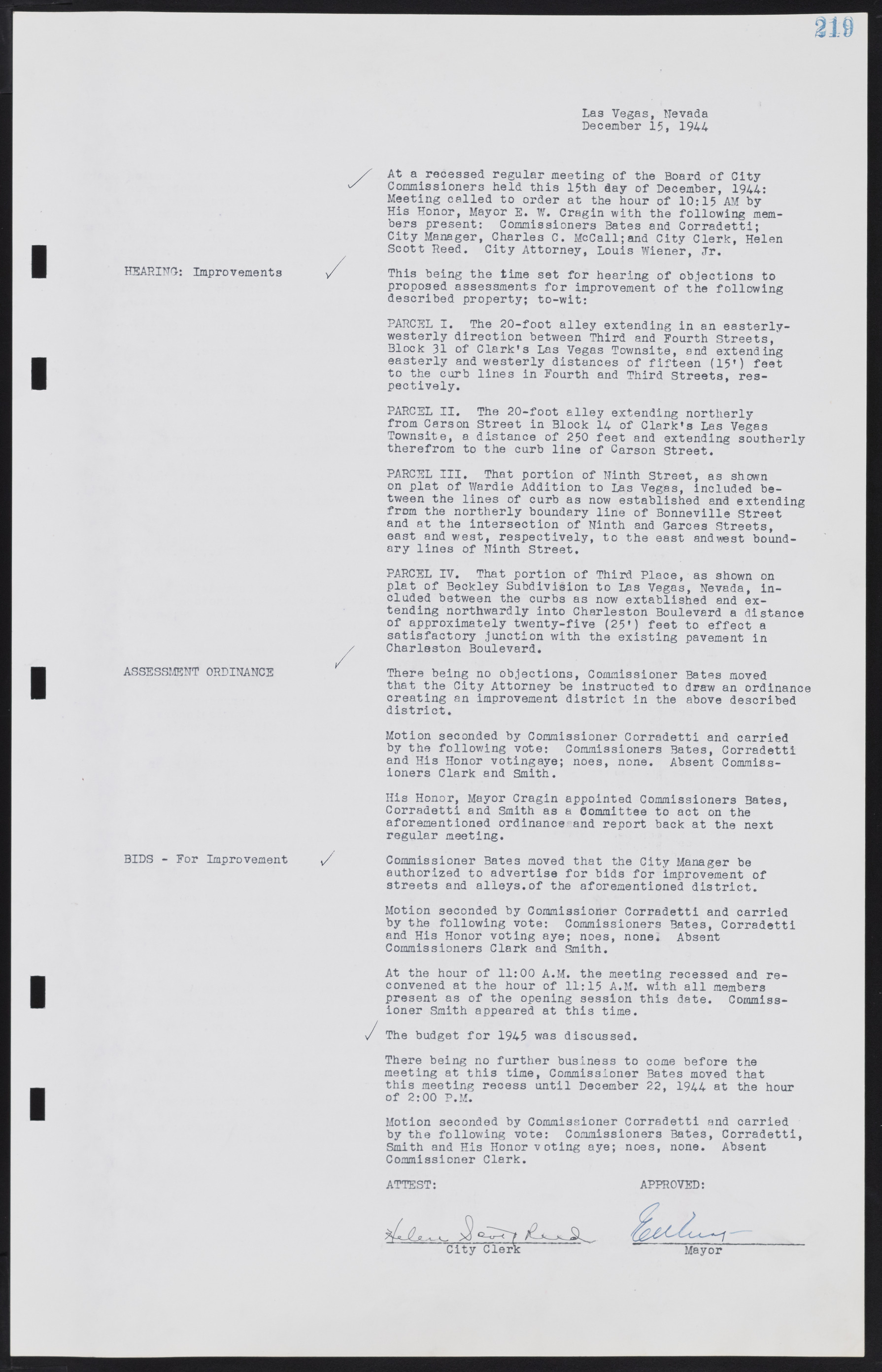 Las Vegas City Commission Minutes, August 11, 1942 to December 30, 1946, lvc000005-239