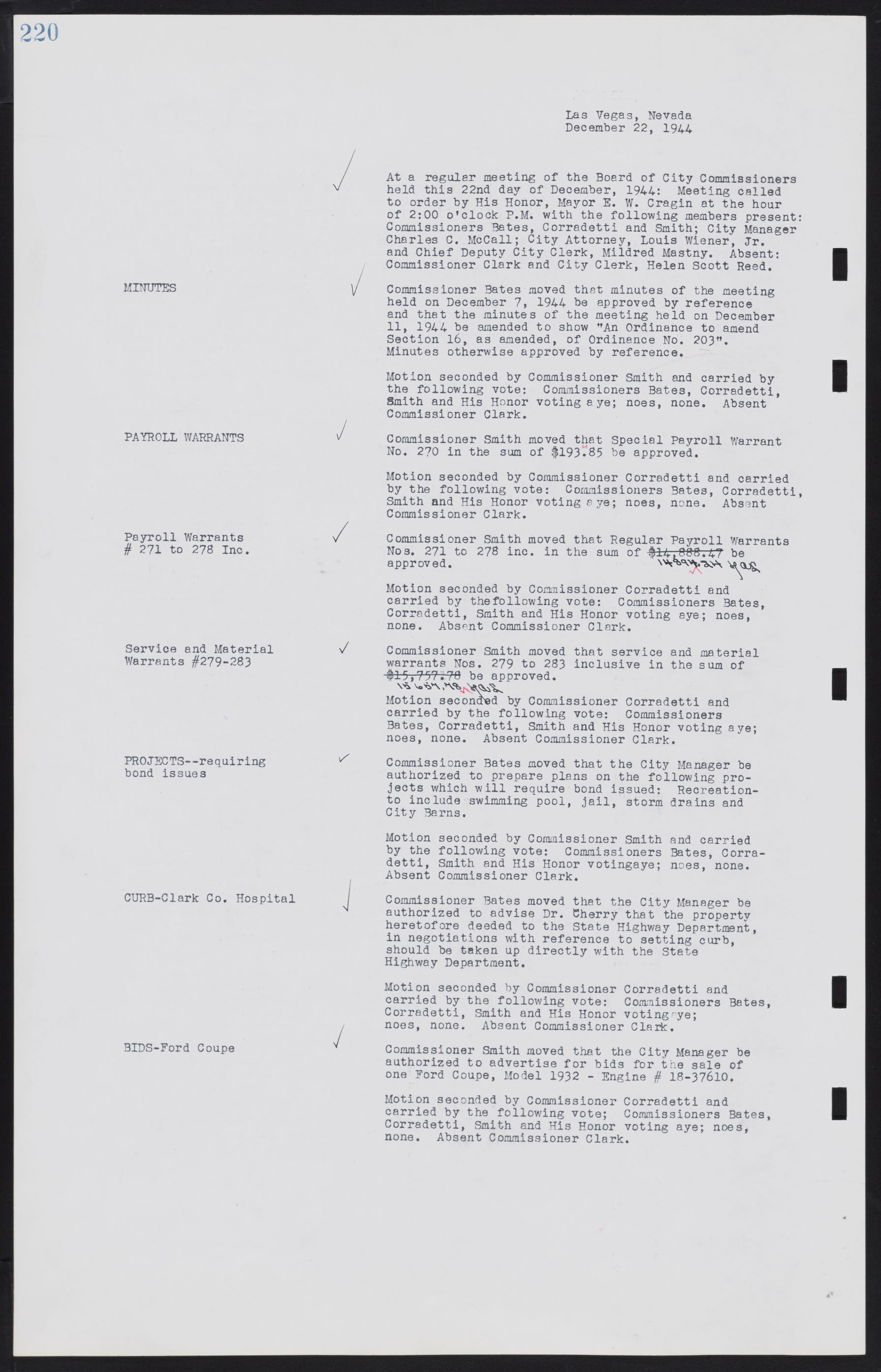 Las Vegas City Commission Minutes, August 11, 1942 to December 30, 1946, lvc000005-240