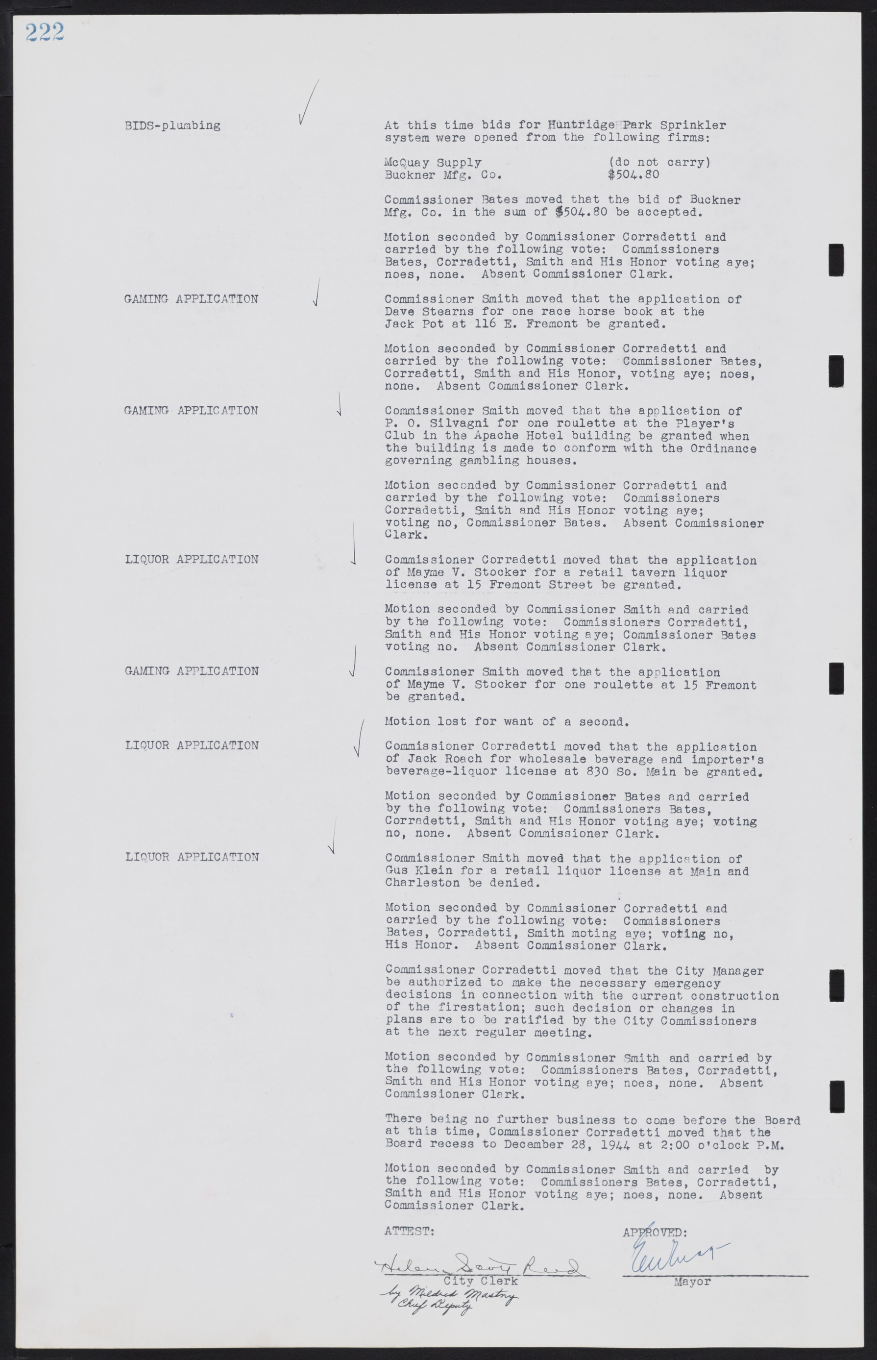 Las Vegas City Commission Minutes, August 11, 1942 to December 30, 1946, lvc000005-242