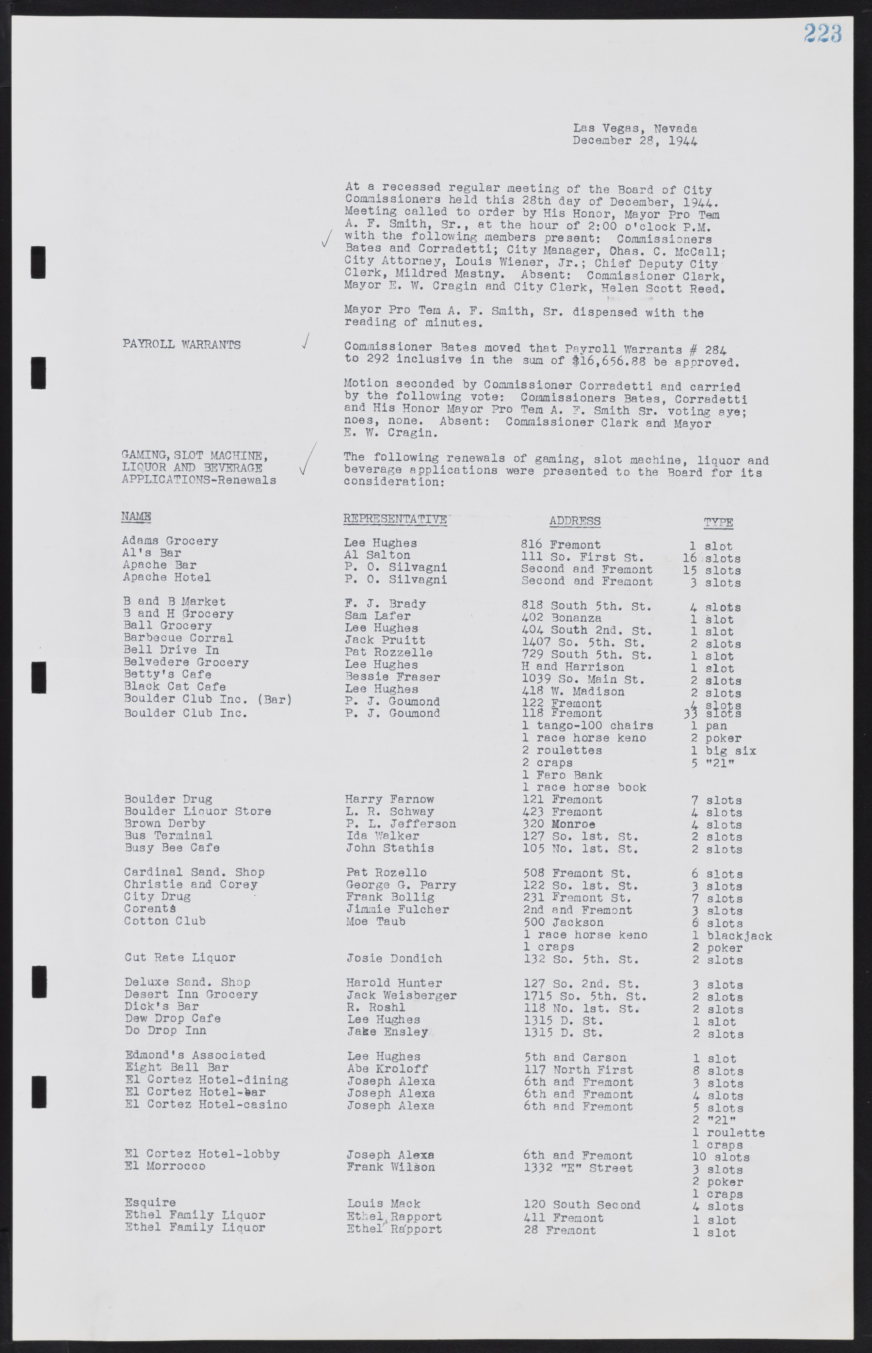 Las Vegas City Commission Minutes, August 11, 1942 to December 30, 1946, lvc000005-243