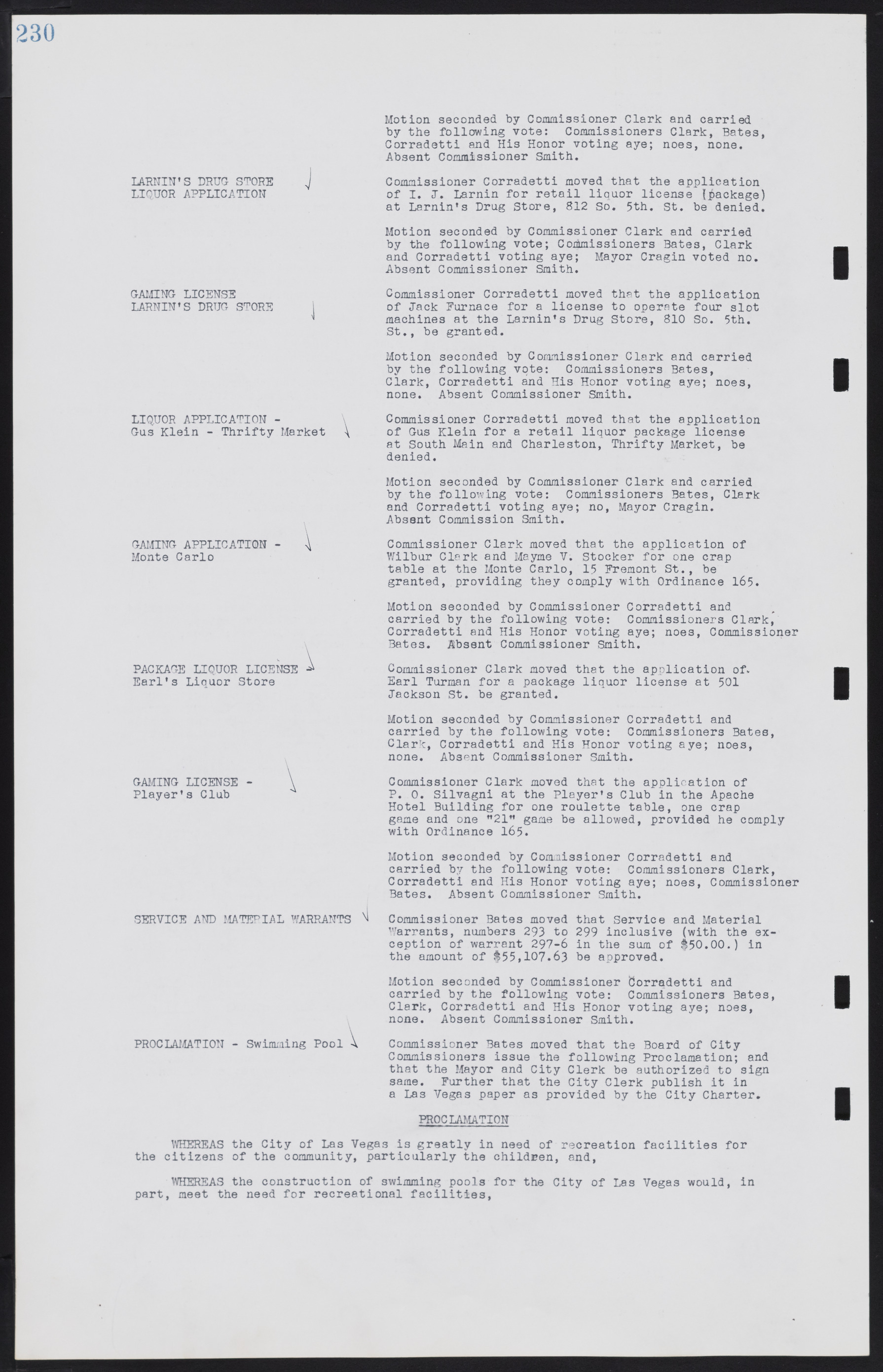 Las Vegas City Commission Minutes, August 11, 1942 to December 30, 1946, lvc000005-250