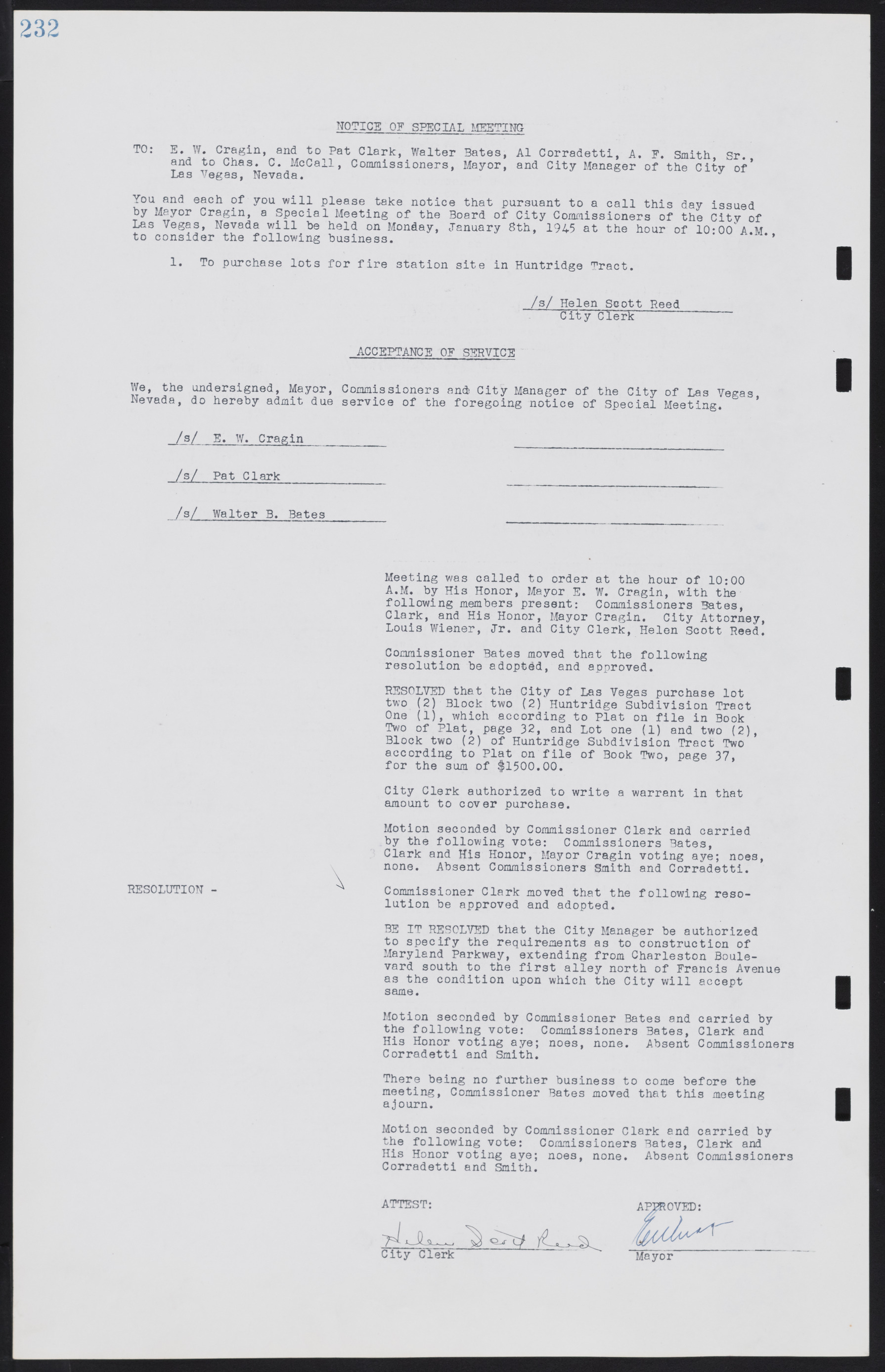Las Vegas City Commission Minutes, August 11, 1942 to December 30, 1946, lvc000005-254