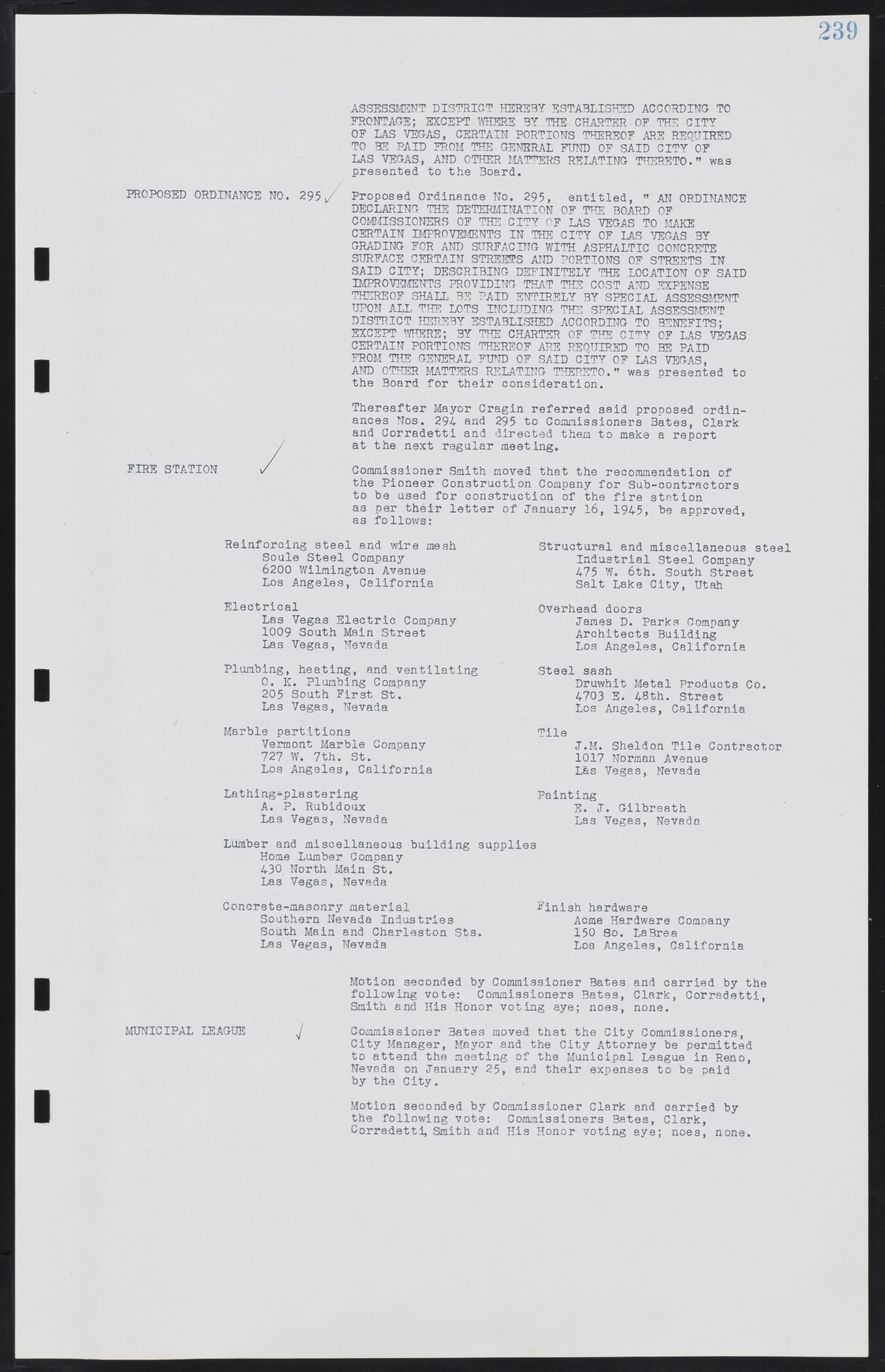 Las Vegas City Commission Minutes, August 11, 1942 to December 30, 1946, lvc000005-261