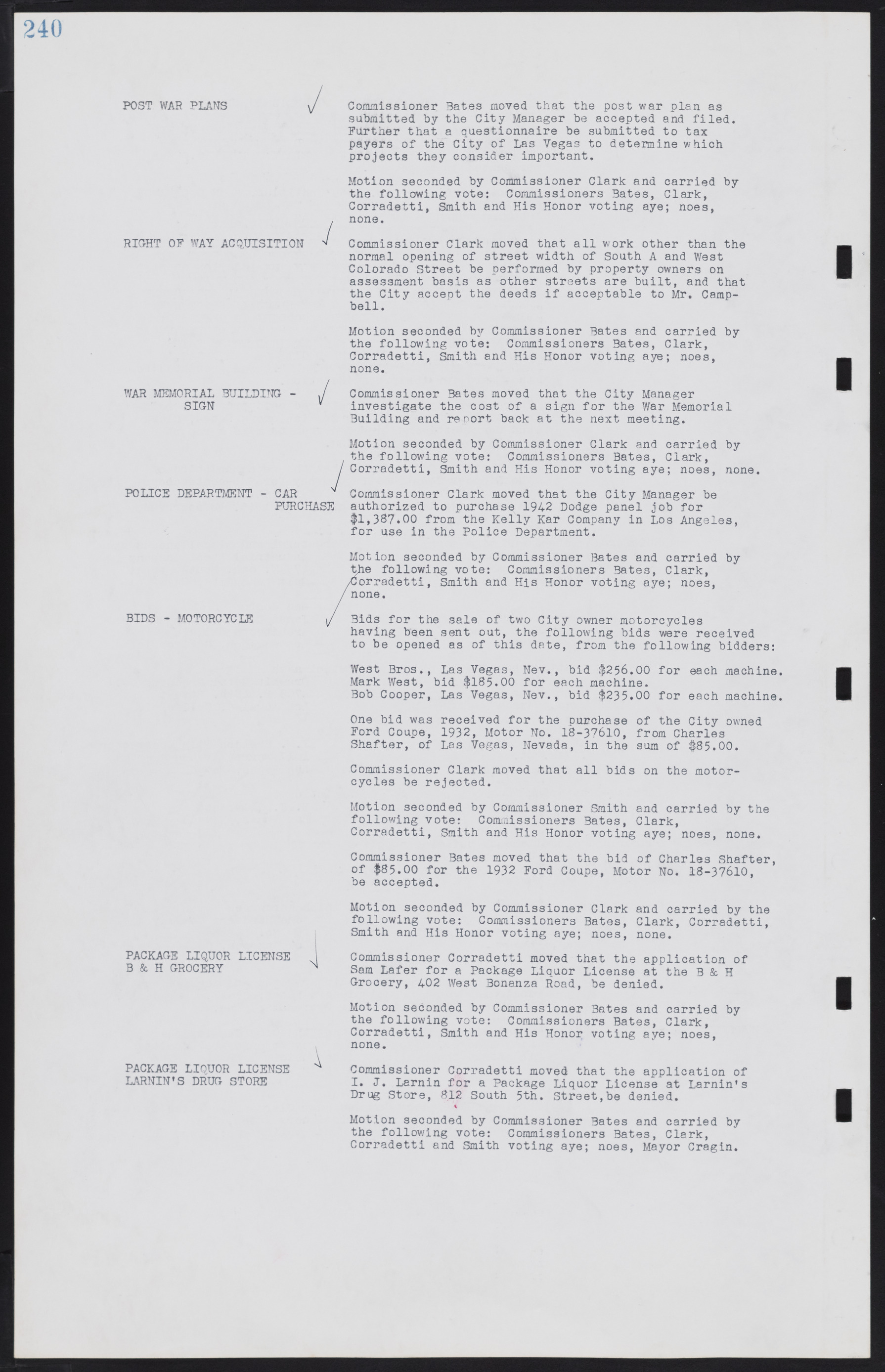 Las Vegas City Commission Minutes, August 11, 1942 to December 30, 1946, lvc000005-262