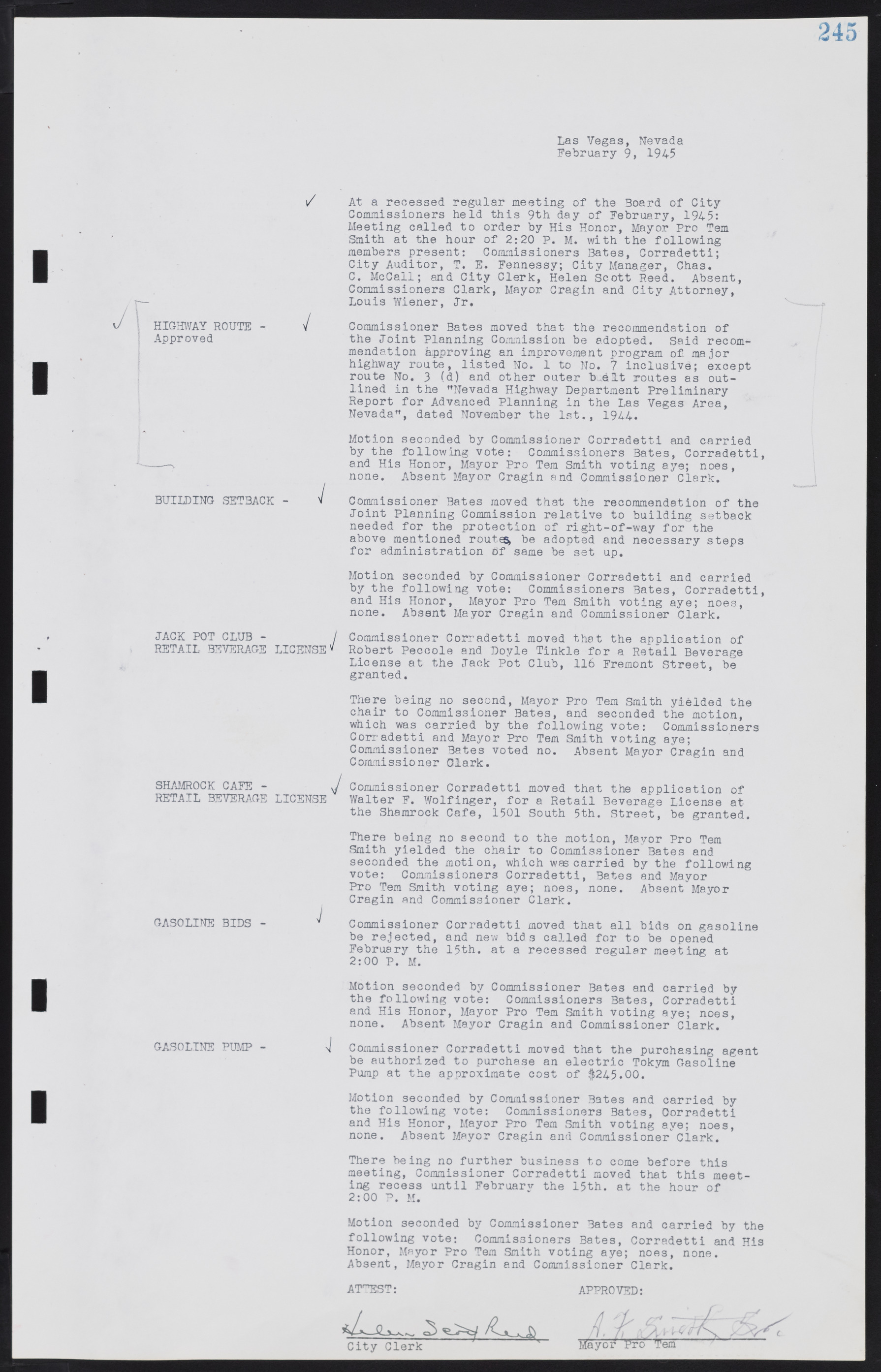 Las Vegas City Commission Minutes, August 11, 1942 to December 30, 1946, lvc000005-267