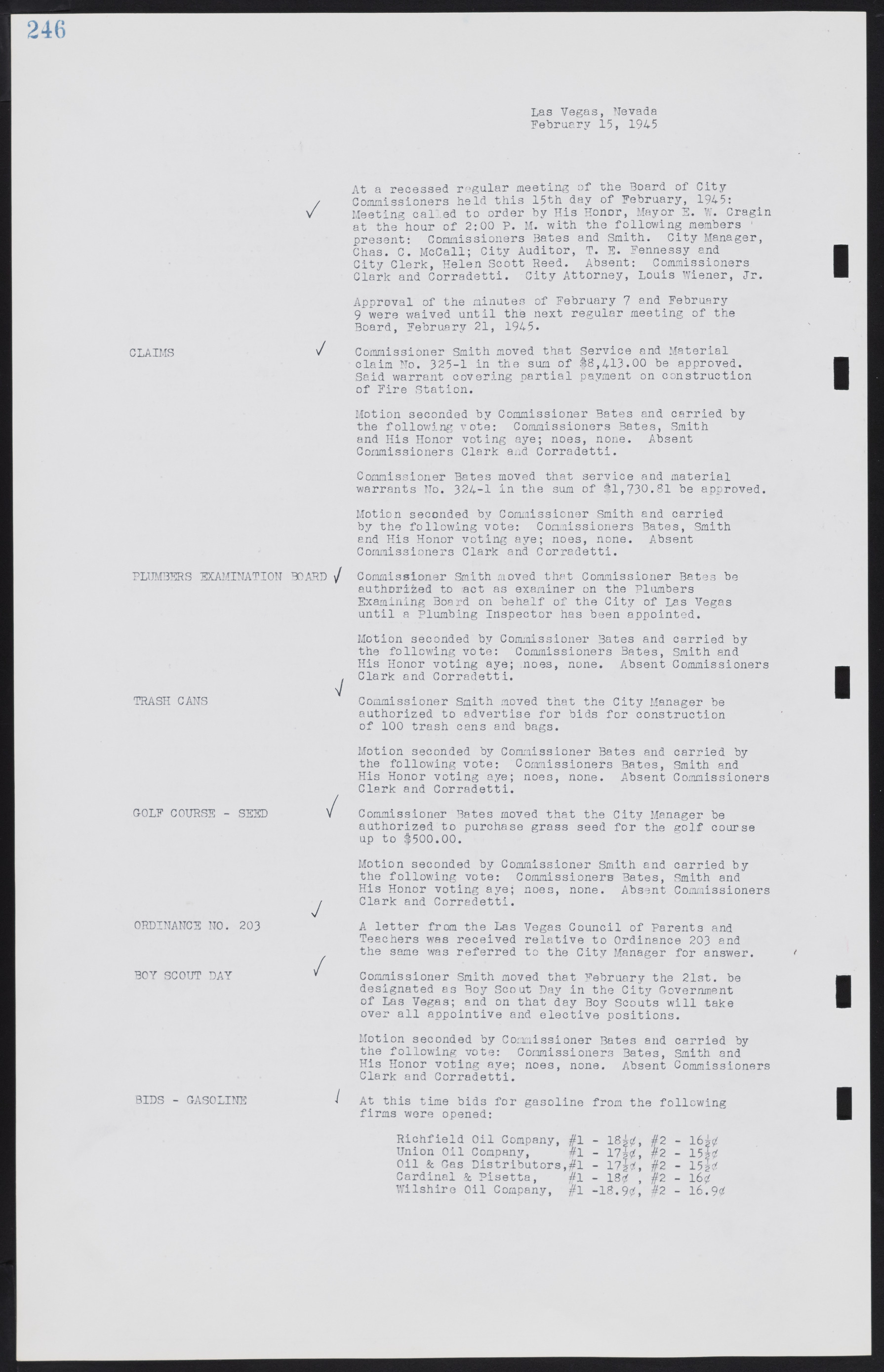 Las Vegas City Commission Minutes, August 11, 1942 to December 30, 1946, lvc000005-268