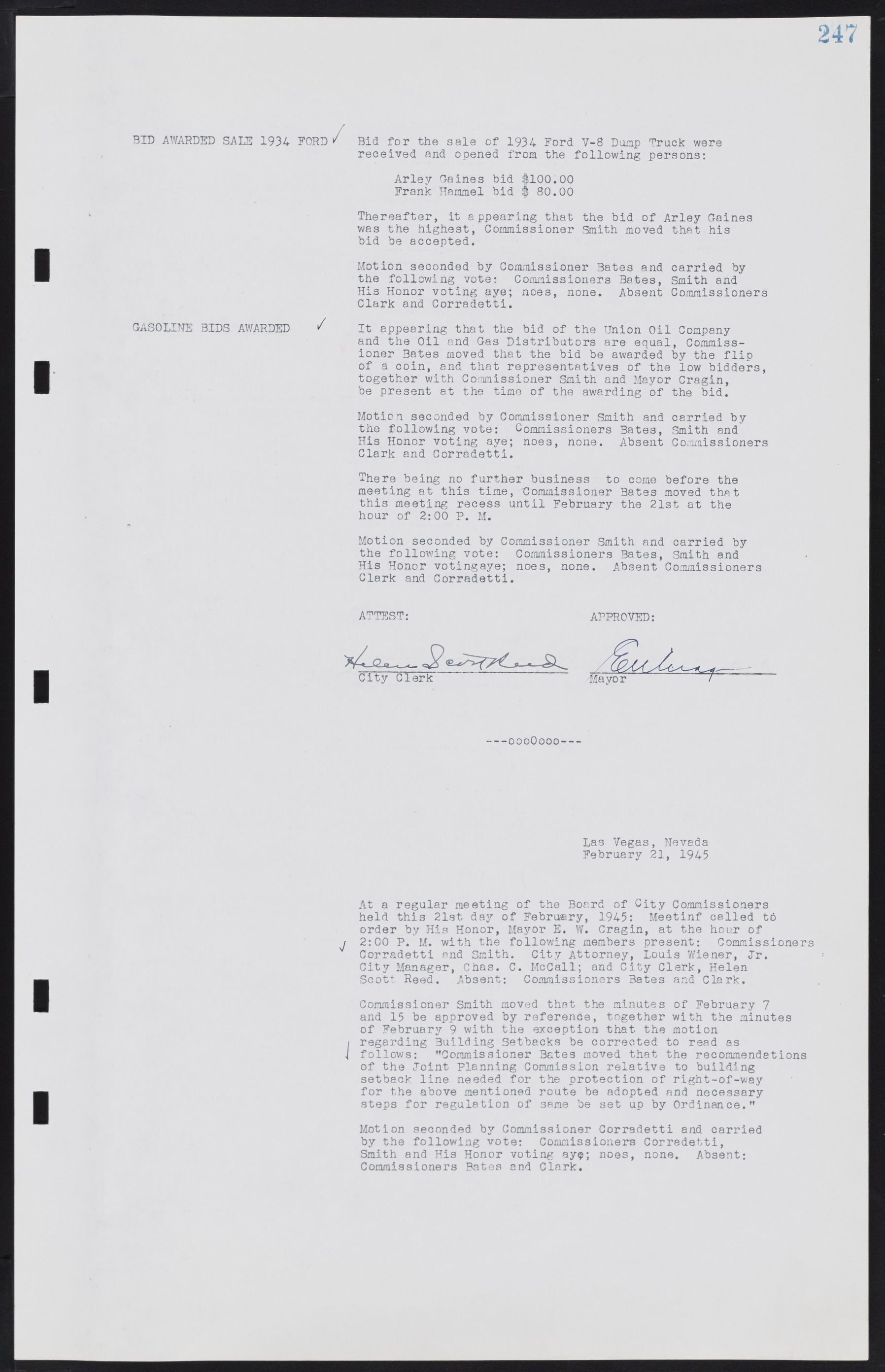 Las Vegas City Commission Minutes, August 11, 1942 to December 30, 1946, lvc000005-269