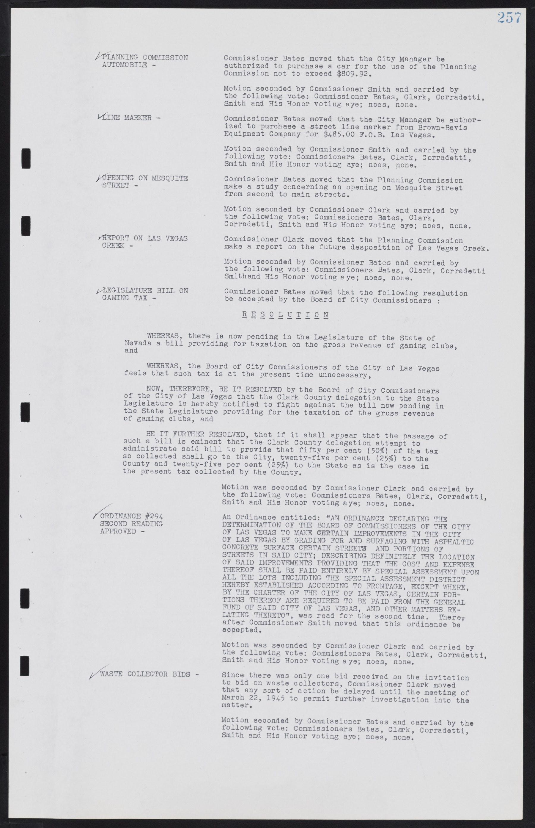 Las Vegas City Commission Minutes, August 11, 1942 to December 30, 1946, lvc000005-279