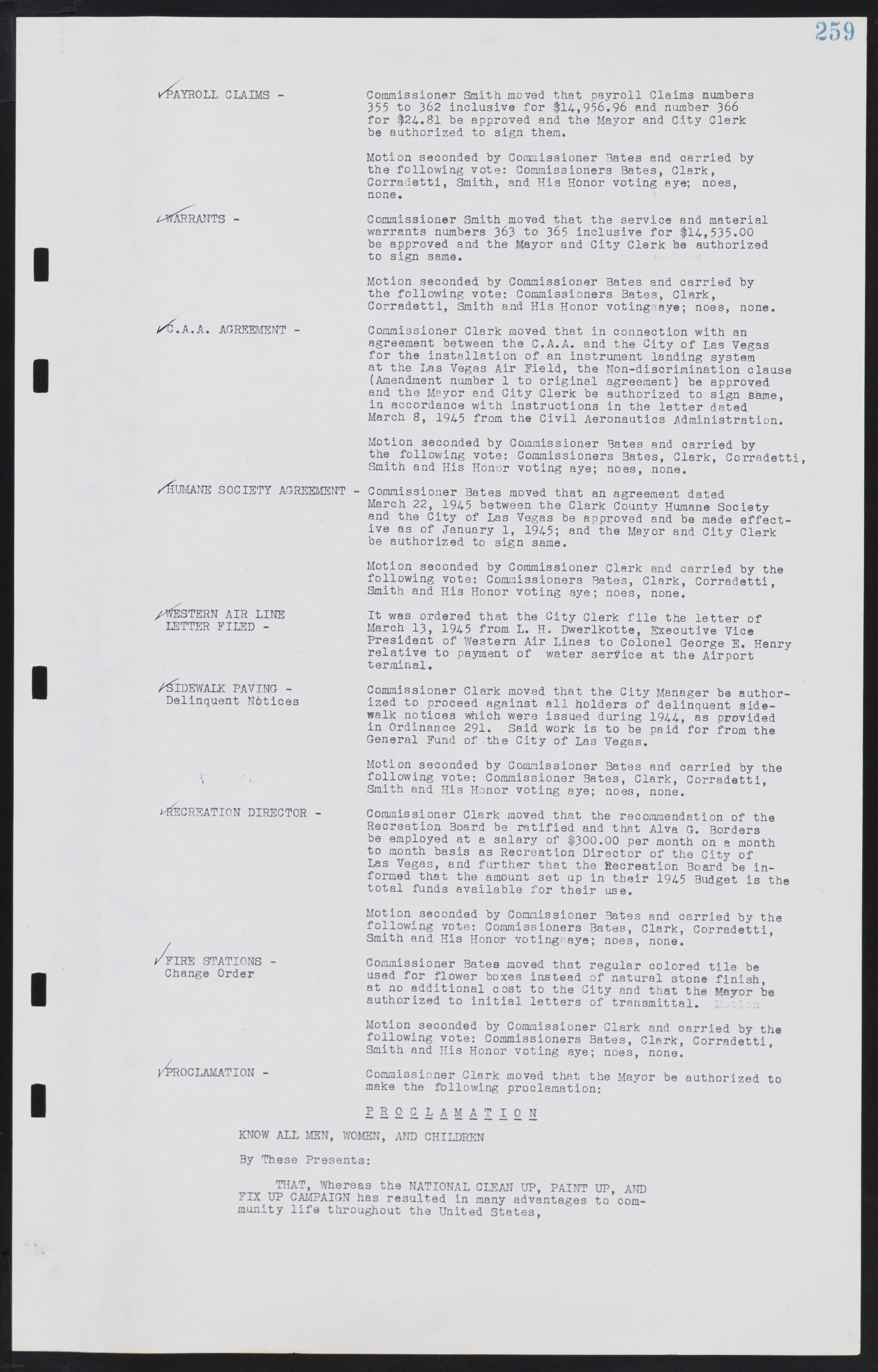 Las Vegas City Commission Minutes, August 11, 1942 to December 30, 1946, lvc000005-281