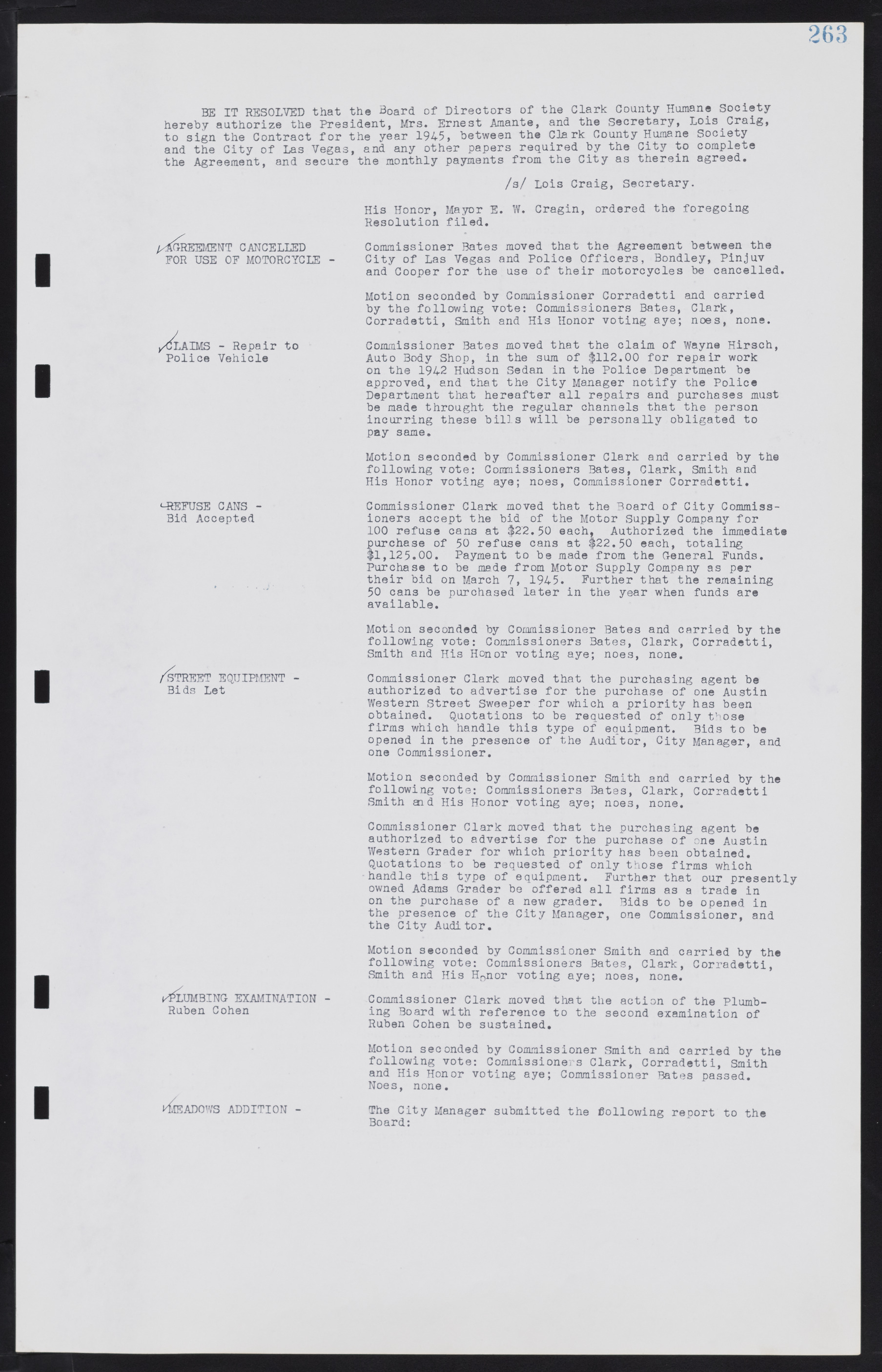 Las Vegas City Commission Minutes, August 11, 1942 to December 30, 1946, lvc000005-285