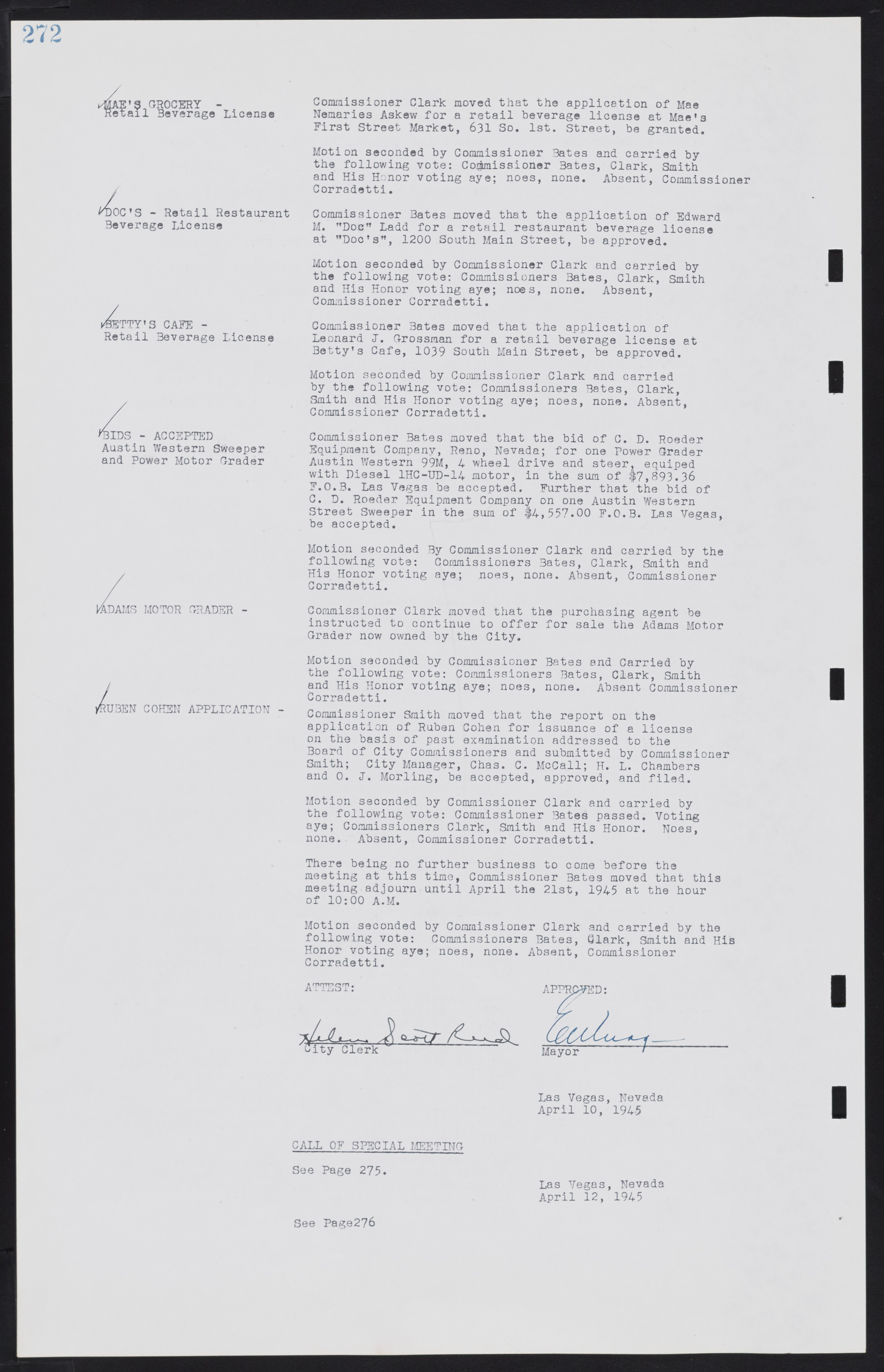 Las Vegas City Commission Minutes, August 11, 1942 to December 30, 1946, lvc000005-294