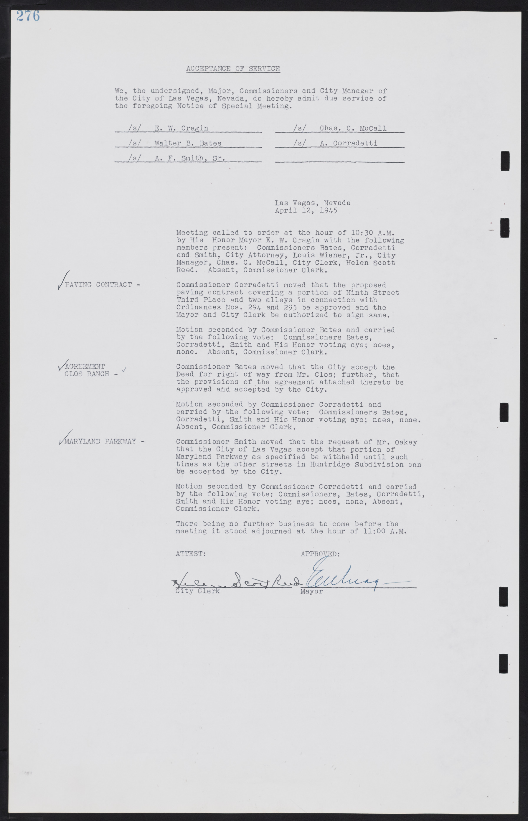 Las Vegas City Commission Minutes, August 11, 1942 to December 30, 1946, lvc000005-298