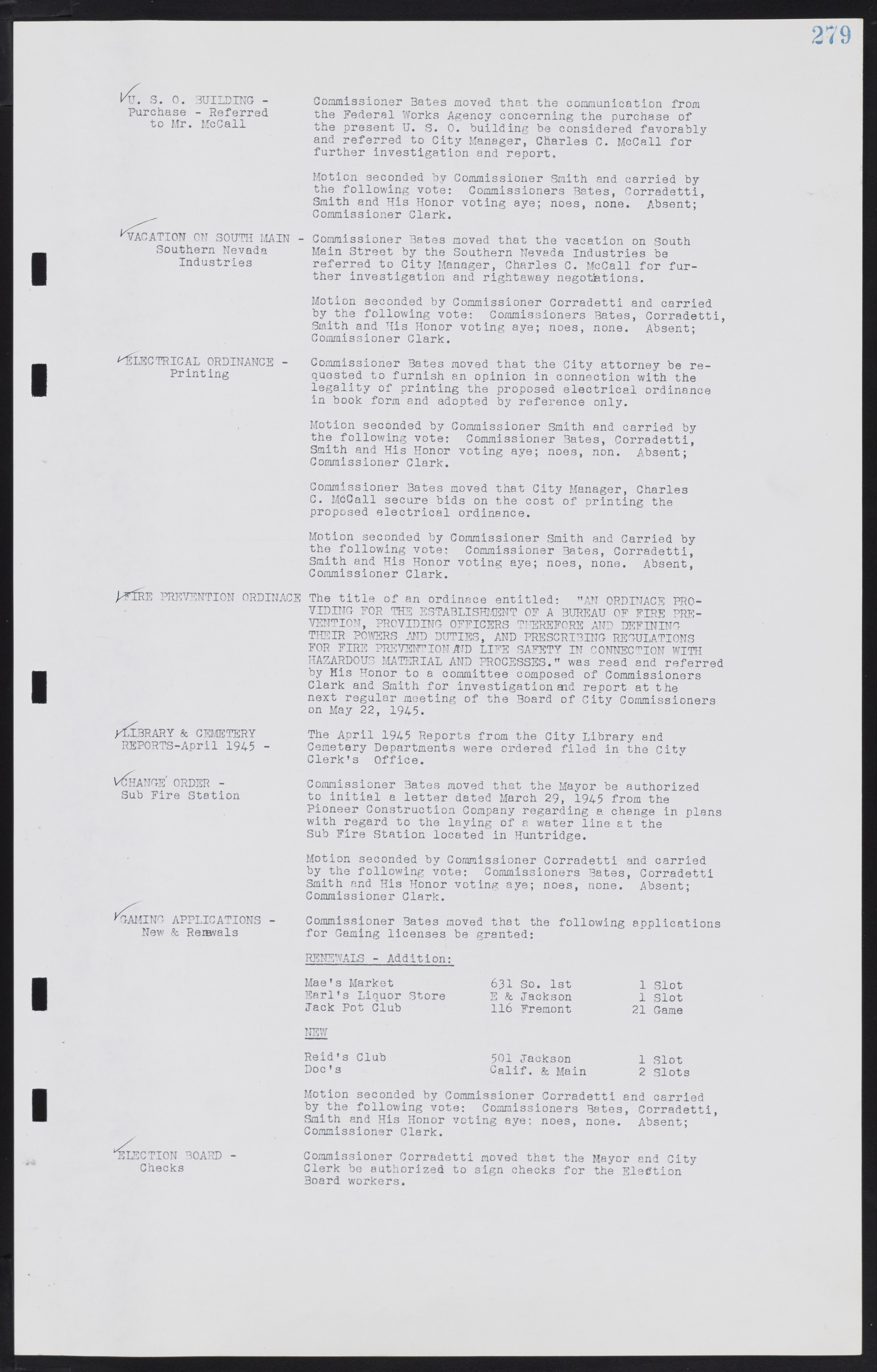 Las Vegas City Commission Minutes, August 11, 1942 to December 30, 1946, lvc000005-301