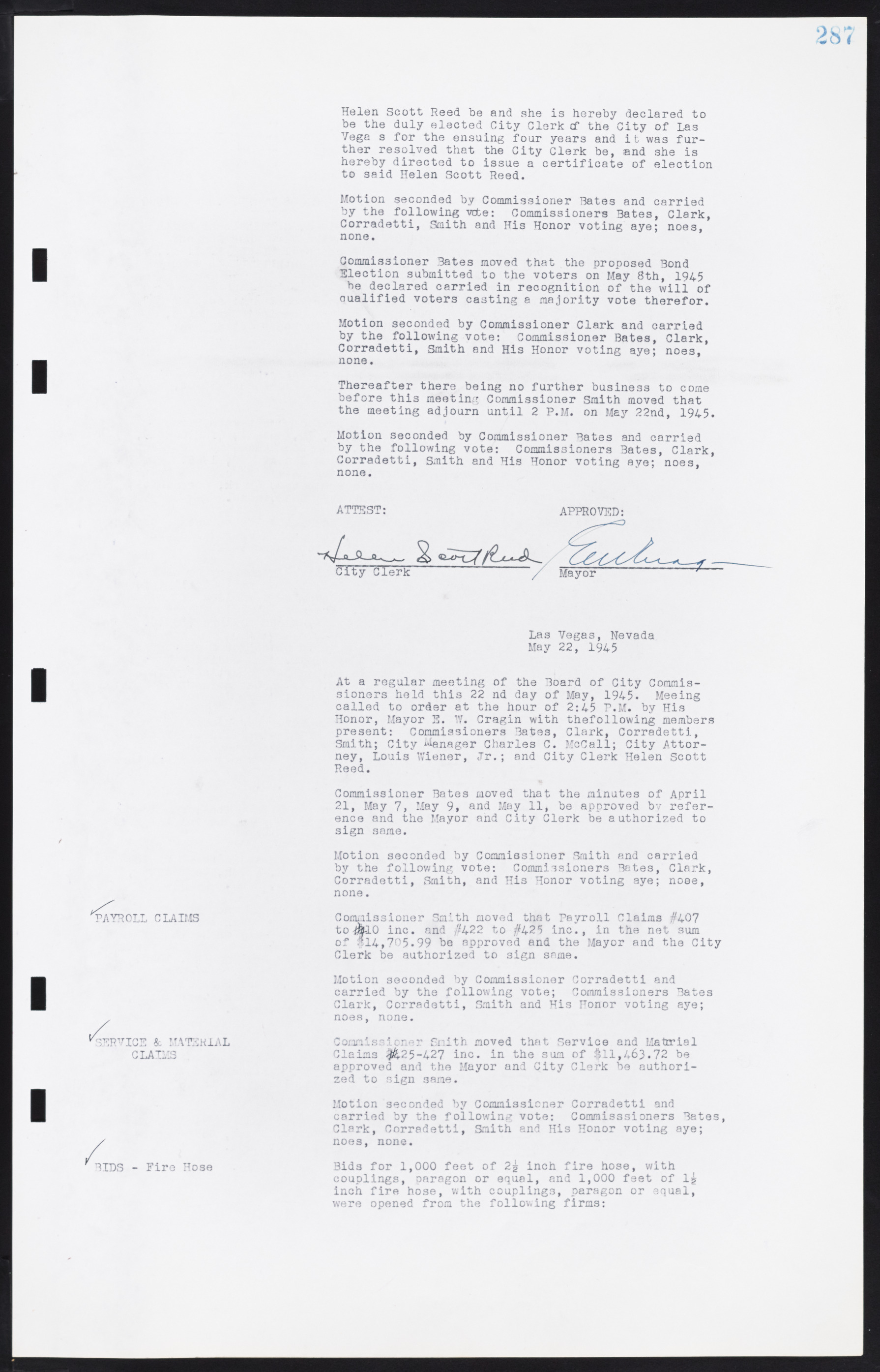 Las Vegas City Commission Minutes, August 11, 1942 to December 30, 1946, lvc000005-309