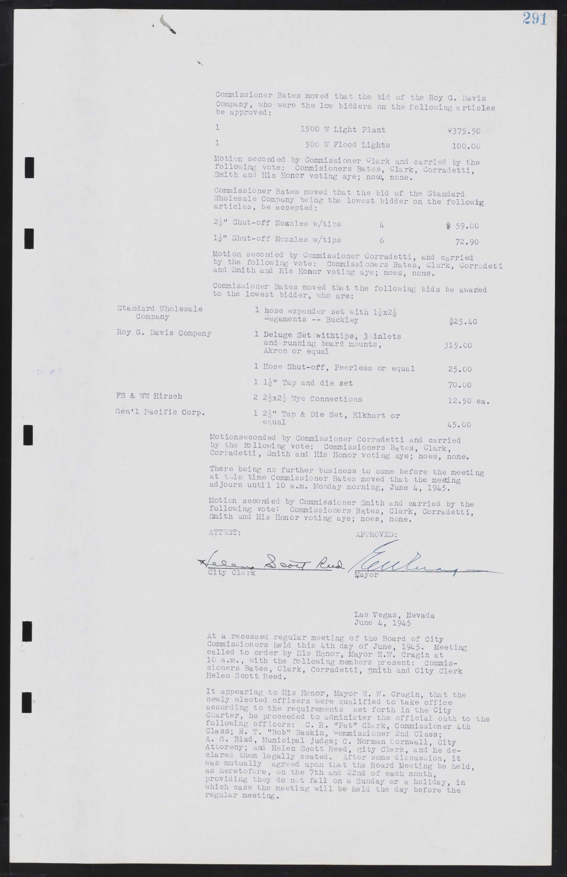 Las Vegas City Commission Minutes, August 11, 1942 to December 30, 1946, lvc000005-313