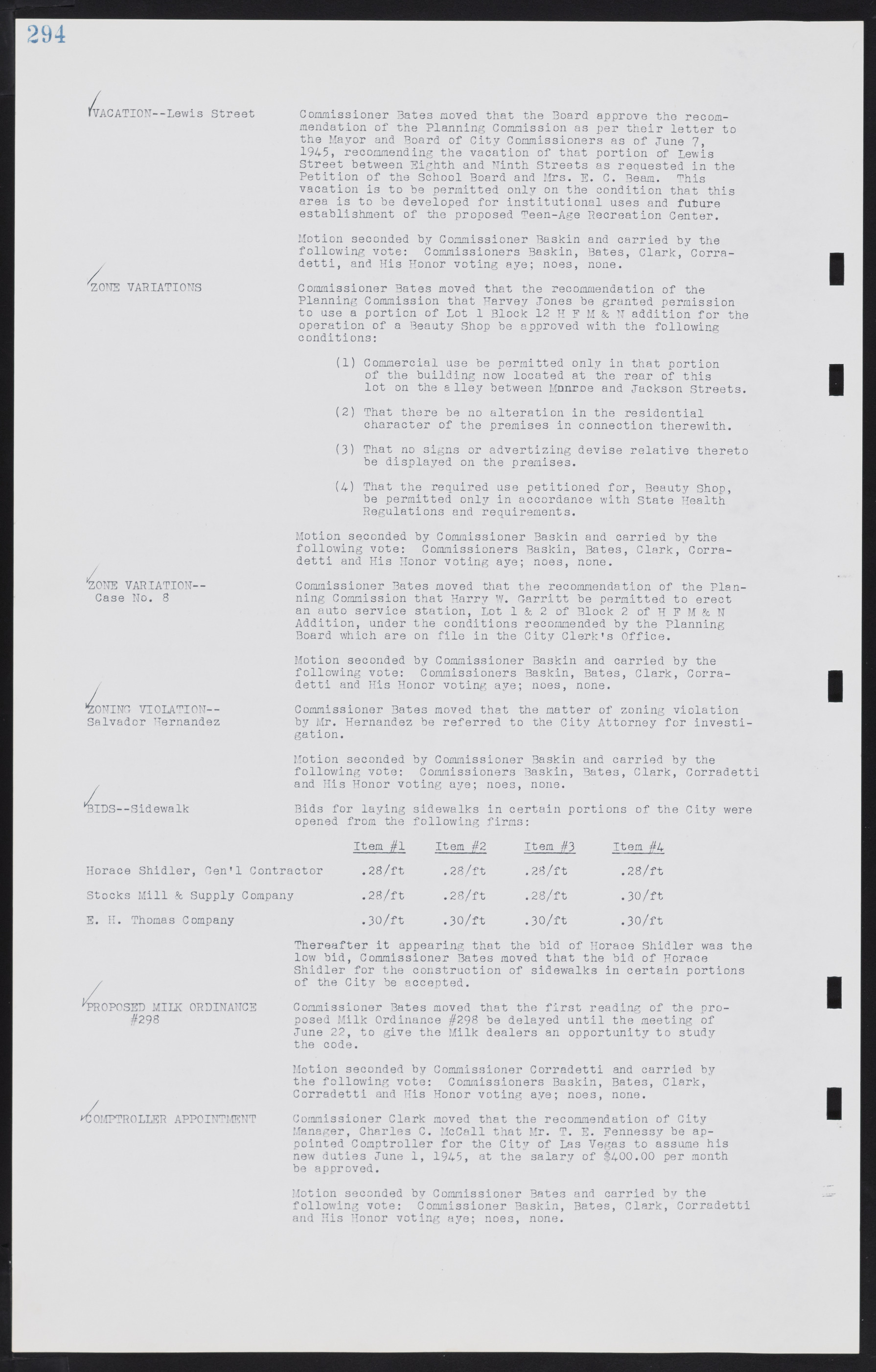 Las Vegas City Commission Minutes, August 11, 1942 to December 30, 1946, lvc000005-316