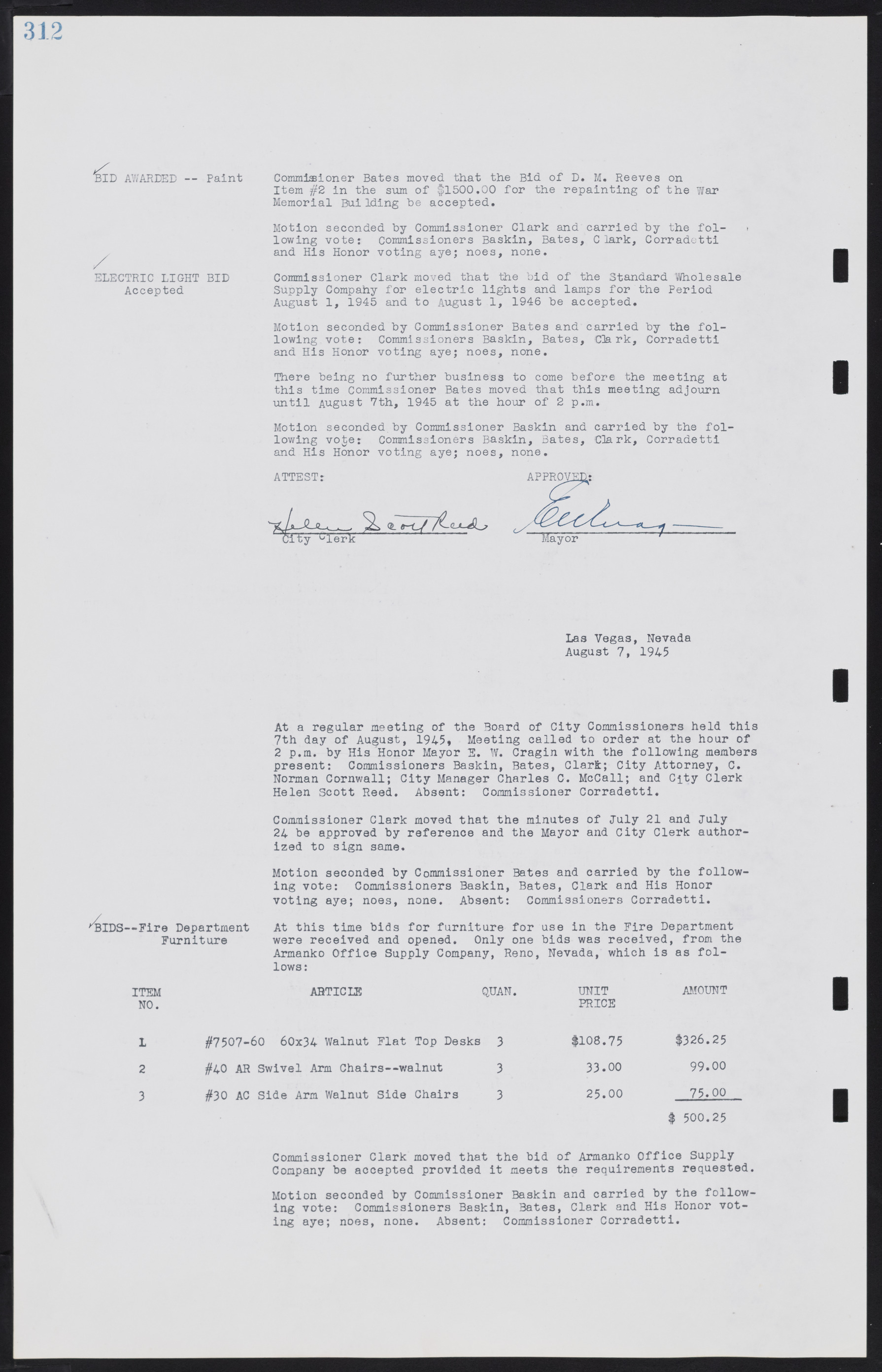 Las Vegas City Commission Minutes, August 11, 1942 to December 30, 1946, lvc000005-336